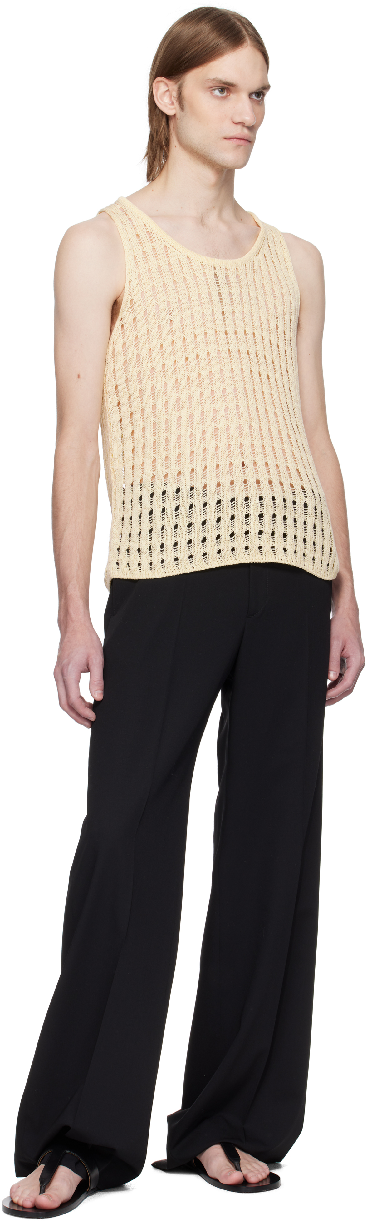 Cmmn Swdn Off-white Davit Tank Top In Ecru