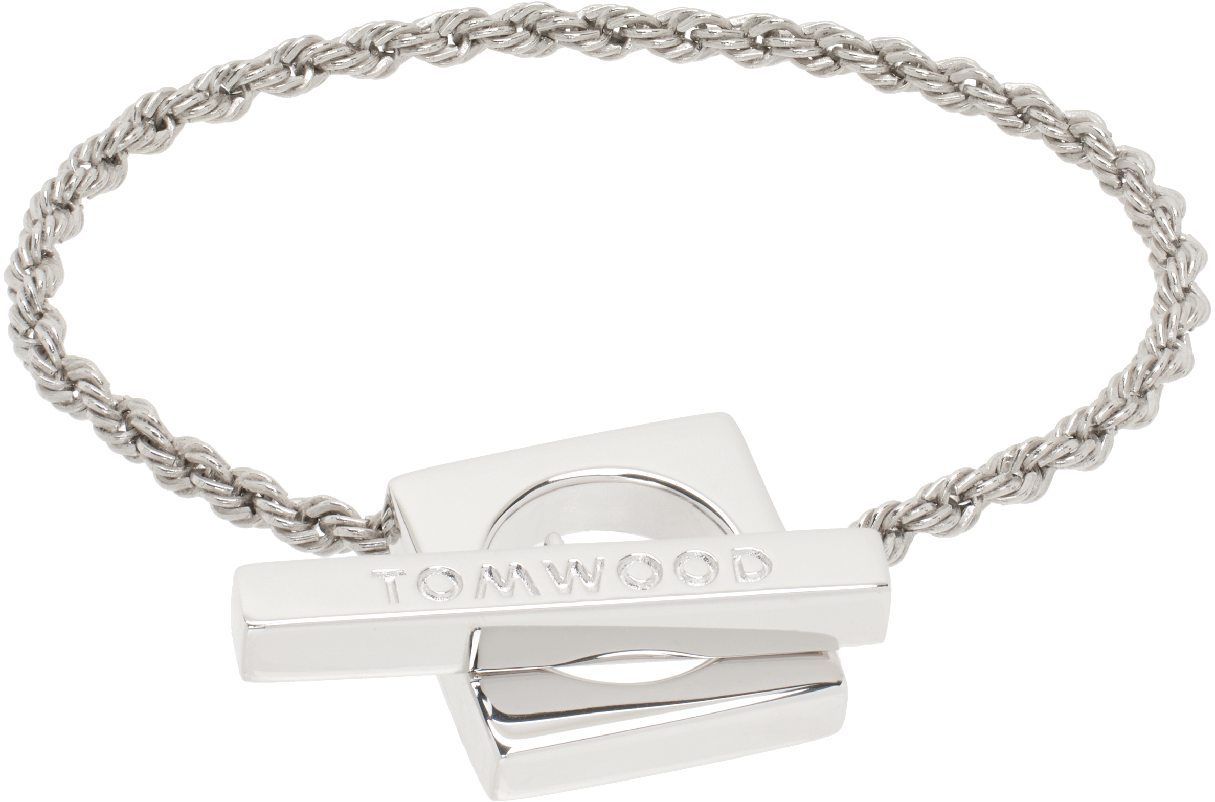 Silver Square Rope Bracelet