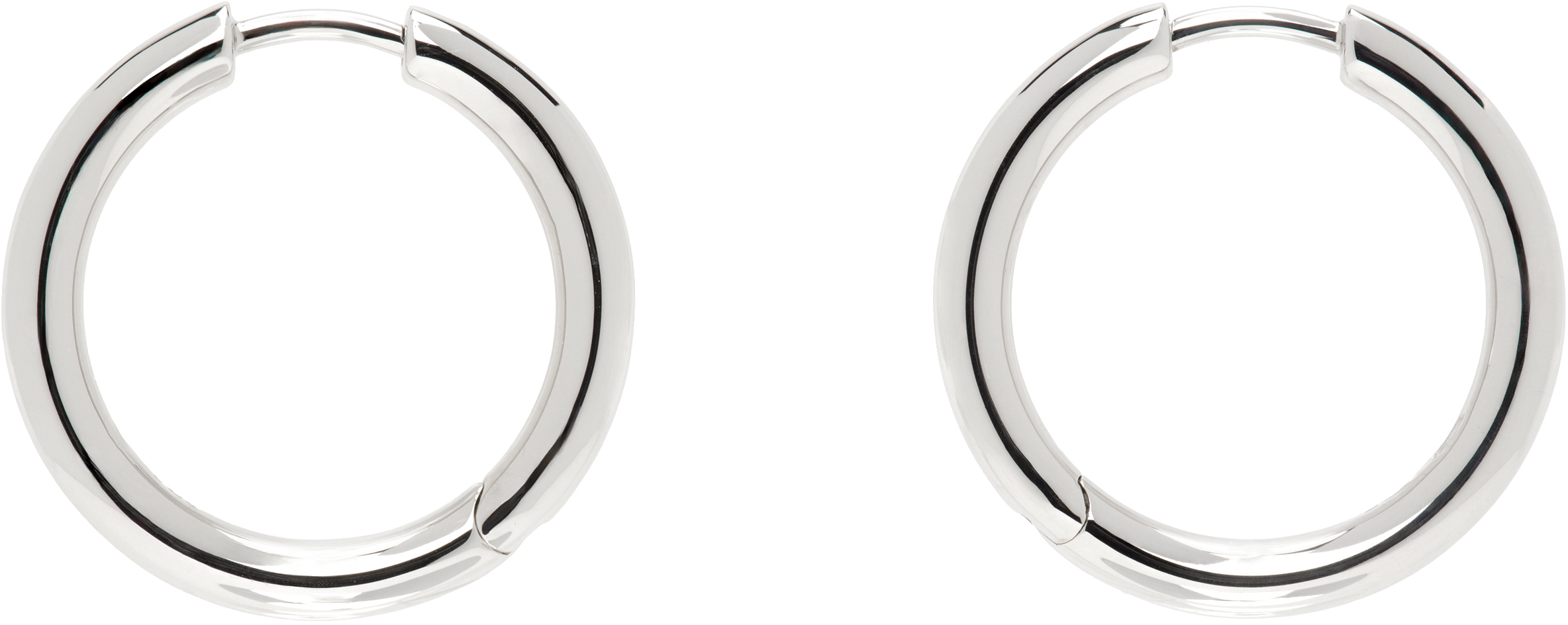 Silver Classic Hoop Medium Earrings