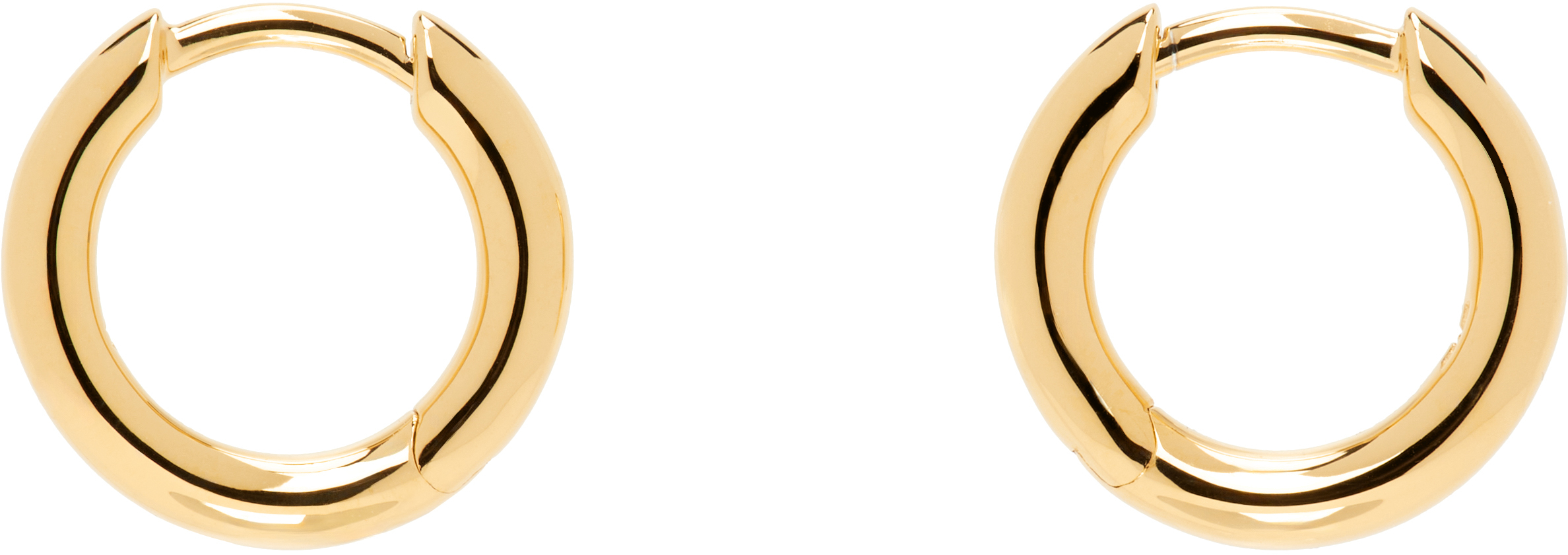 Gold Classic Hoop Small Earrings by Tom Wood on Sale