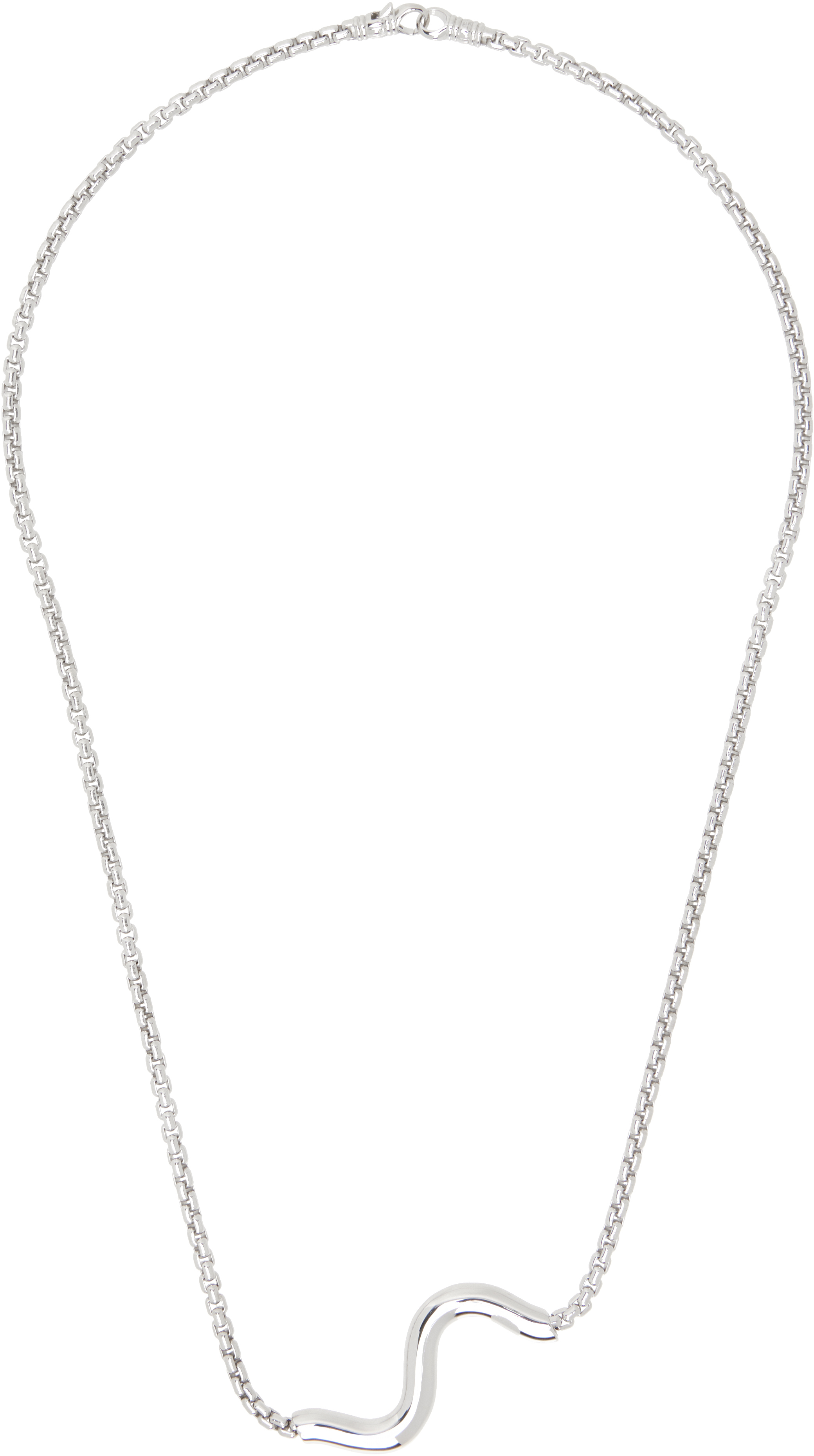 Tom Wood: SSENSE限定 シルバー Venetian ペンダント ネックレス Tom Wood: SSENSE限定 シルバー Venetian ペンダント ネックレス
