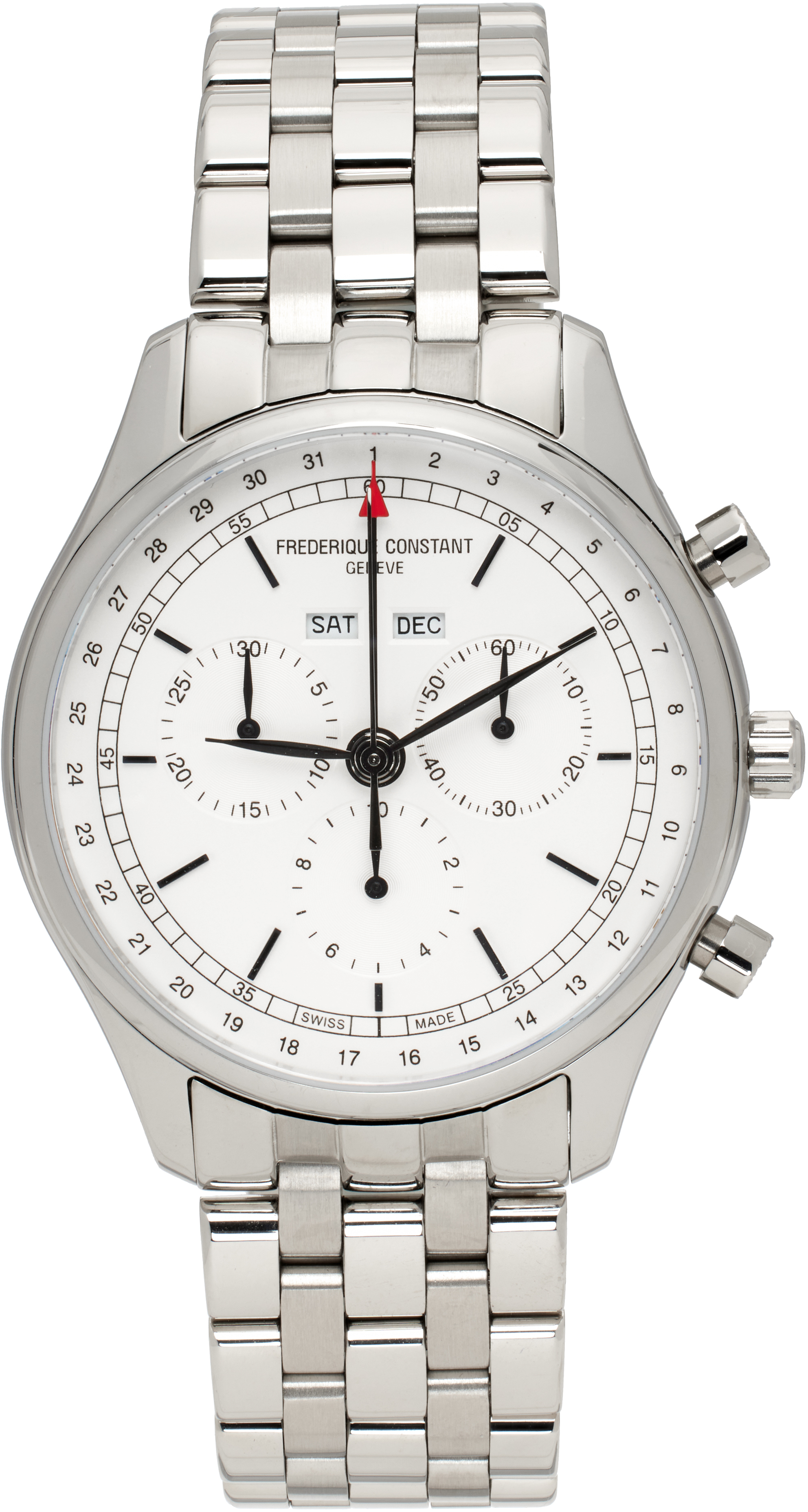 Frédérique Constant Silver Classics Quartz Chronograph Triple Calendar Watch