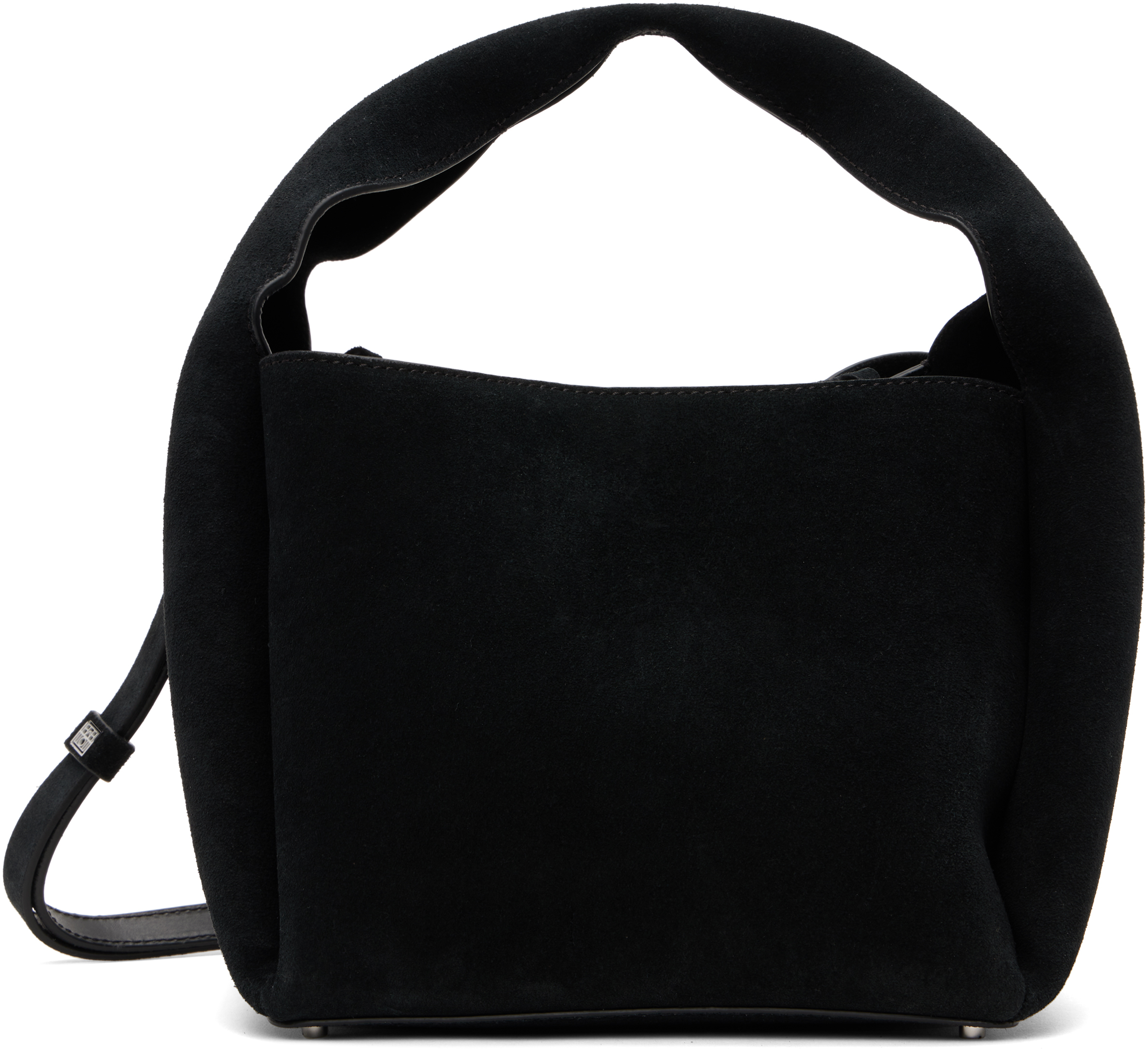 Totême Black Suede Bucket Bag In Black 001