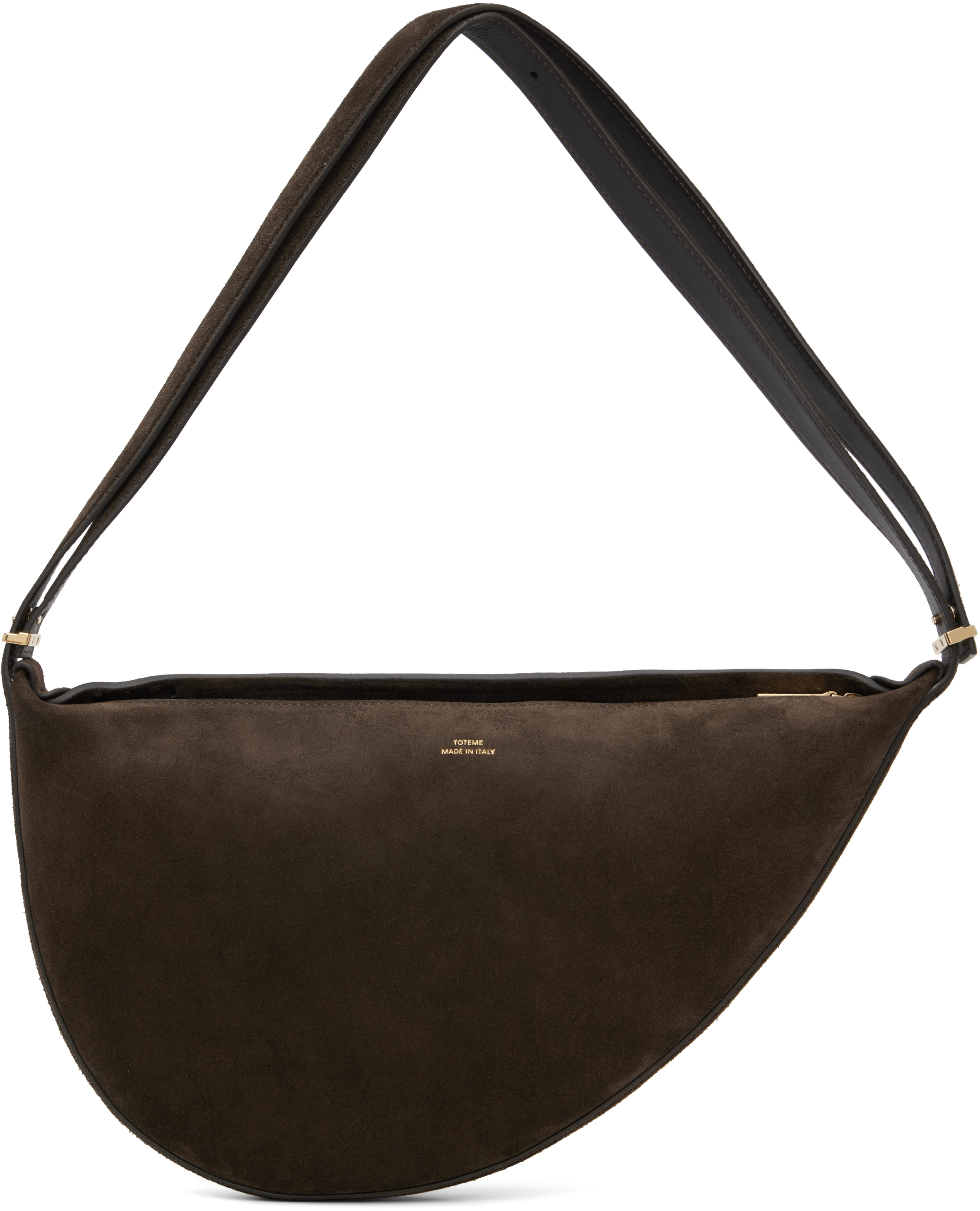 Brown Suede Scooped Sling Bag