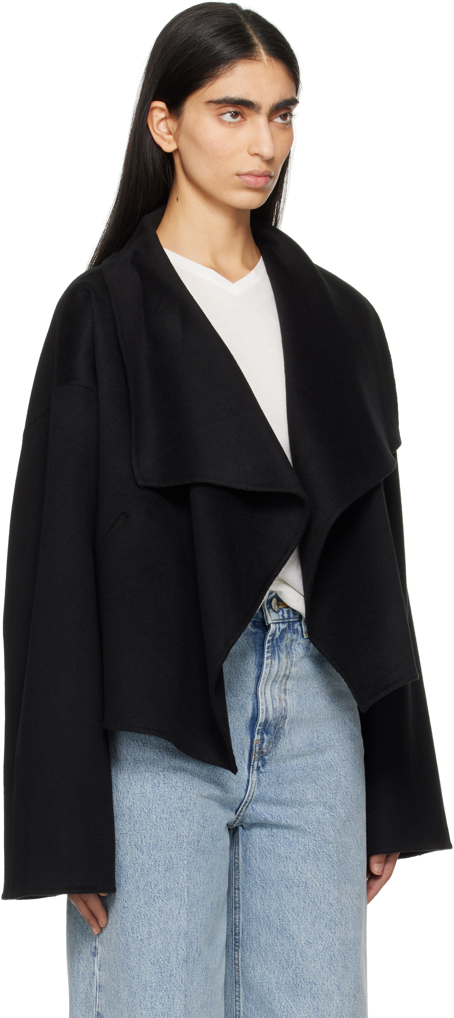 Totême Jacke Aus Faux Shearling In Black 001