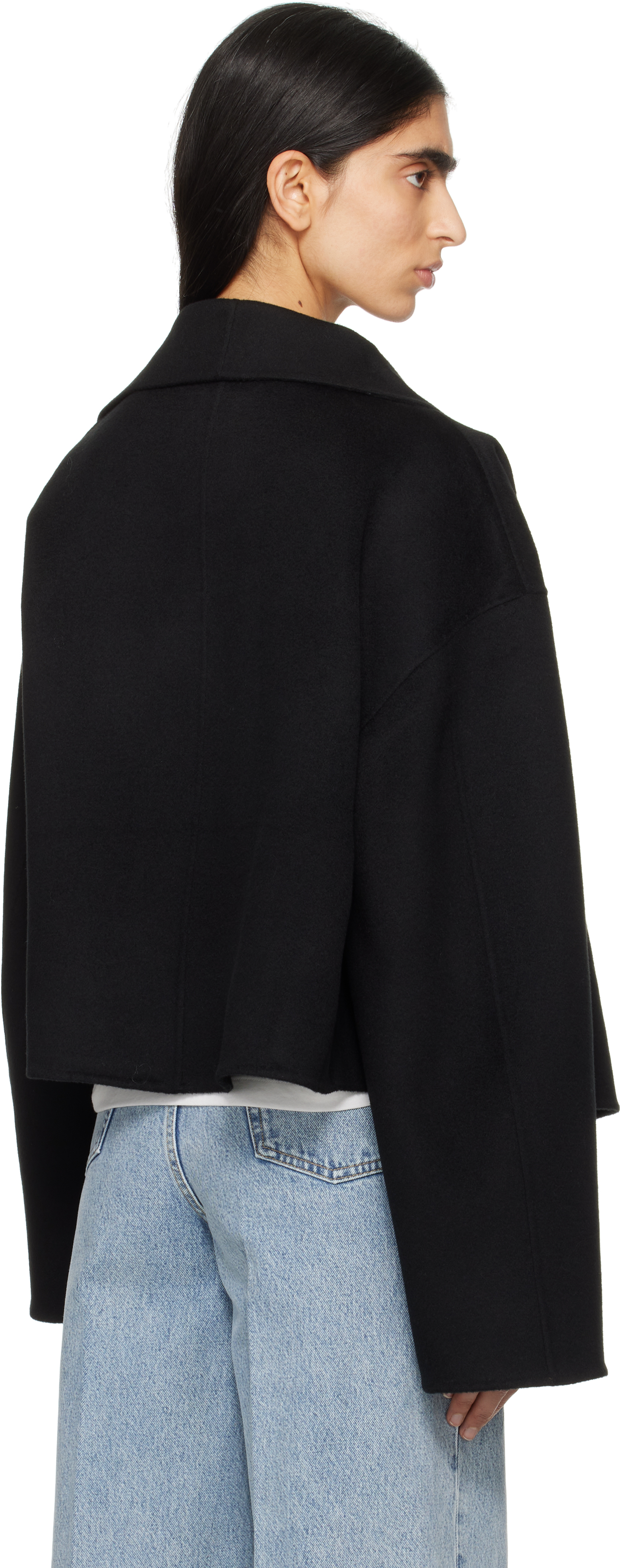 Totême Jacke Aus Faux Shearling In Black 001