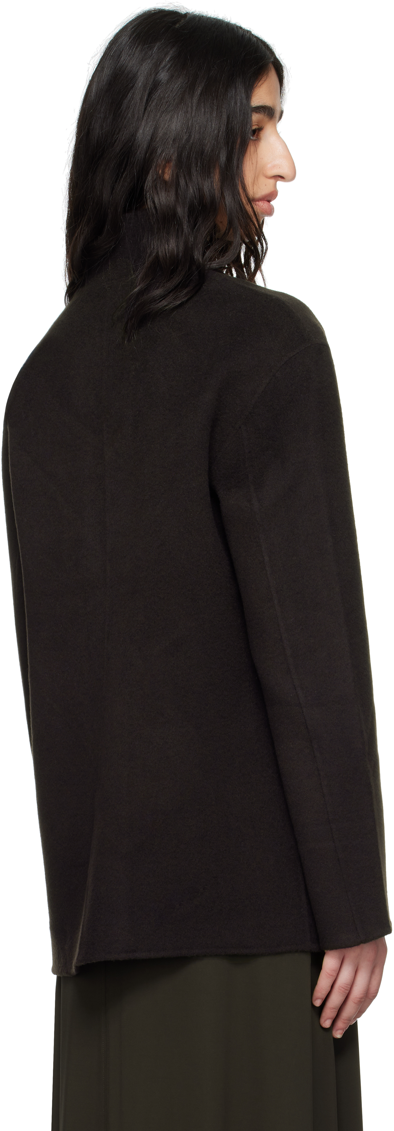 Totême Patch Pocket Doublé Jacket Espresso In Espresso 040
