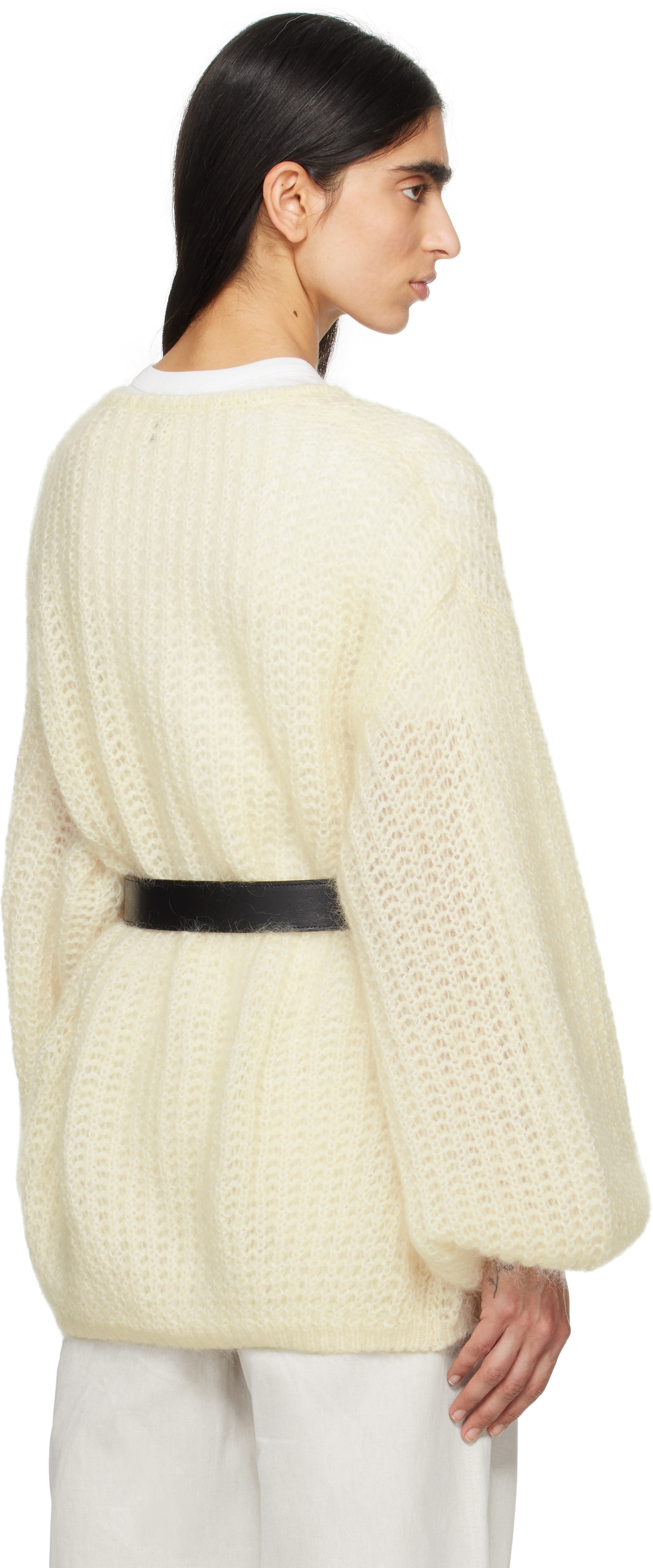 Totême Off-white Puffed Cardigan In Off White 059