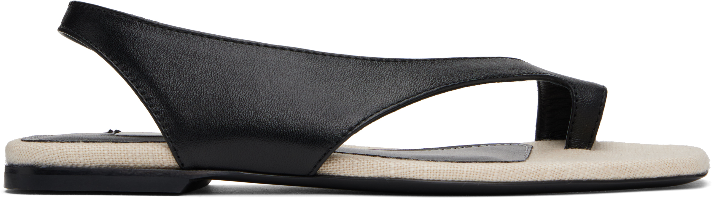 【TOTEME】ブラック レザー トングヒール サンダル Toteme トングサンダル THE FLIP FLOP HEEL 205 906 819