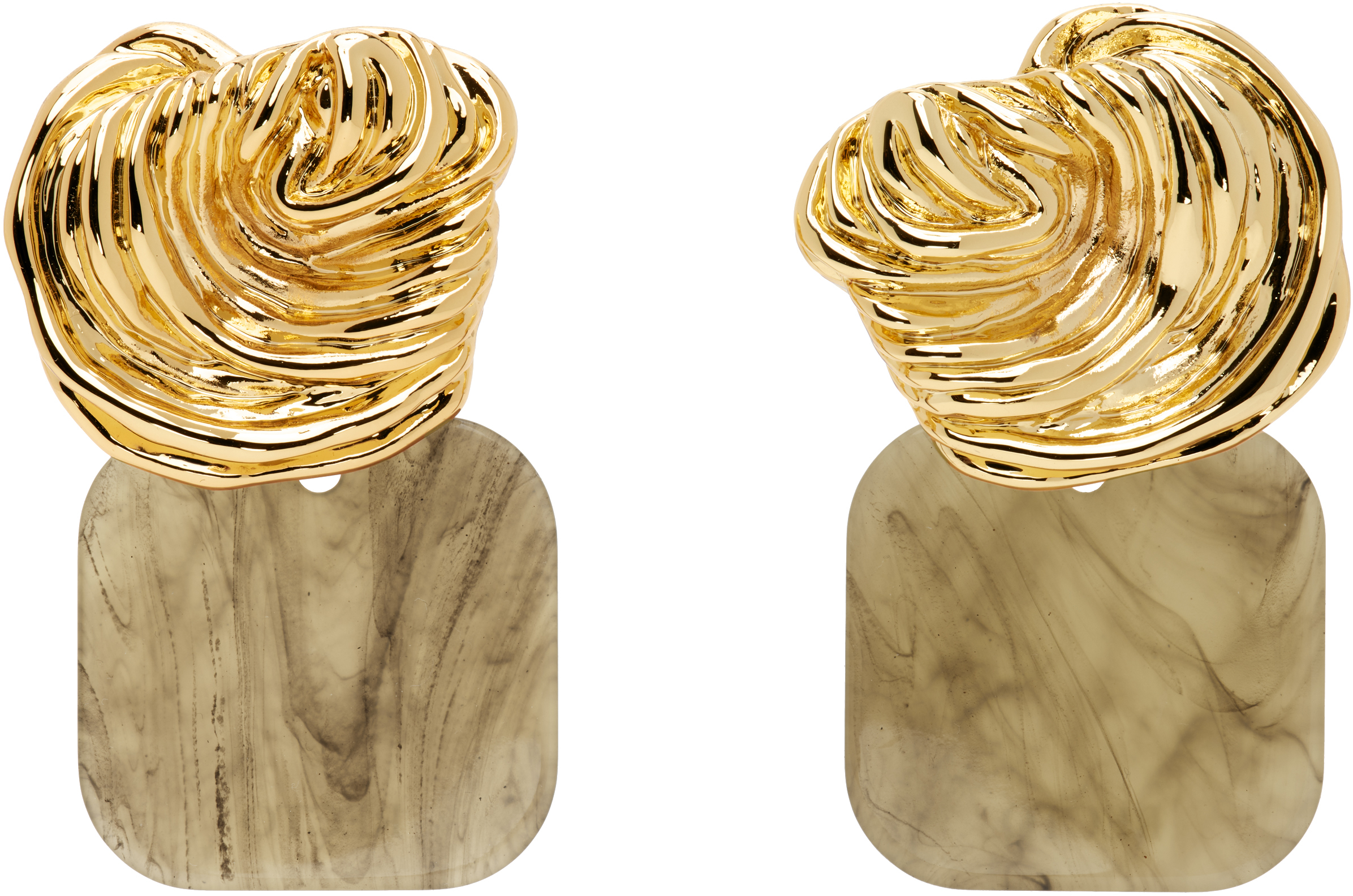 ★RECTO★IBIZA FORMICA DROP CLIP EARRINGS★6444★Gold★韓国 RECTO - Official Website