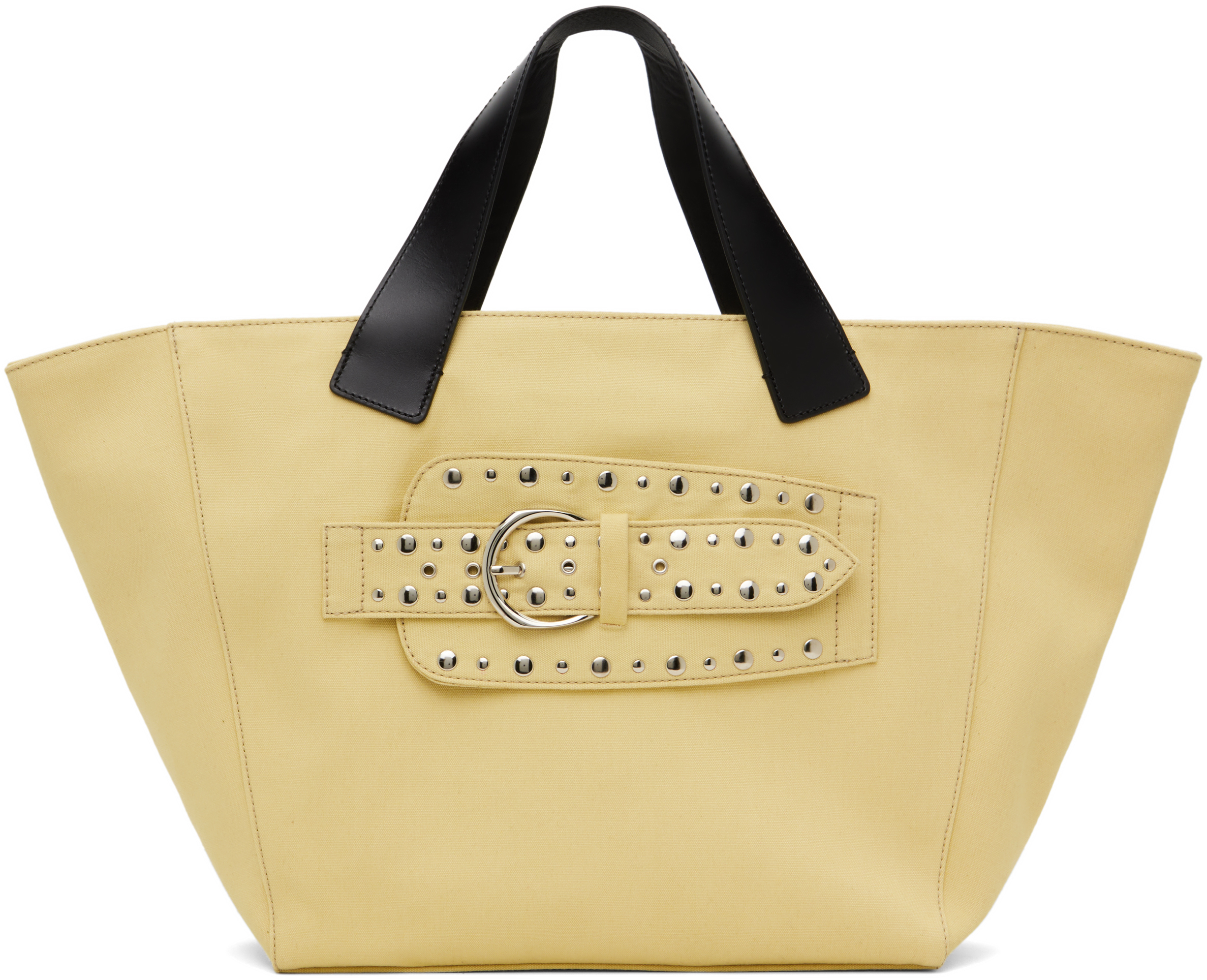 Gimaguas: ベージュ＆ブラック Maxi Casilda キャンバス トート