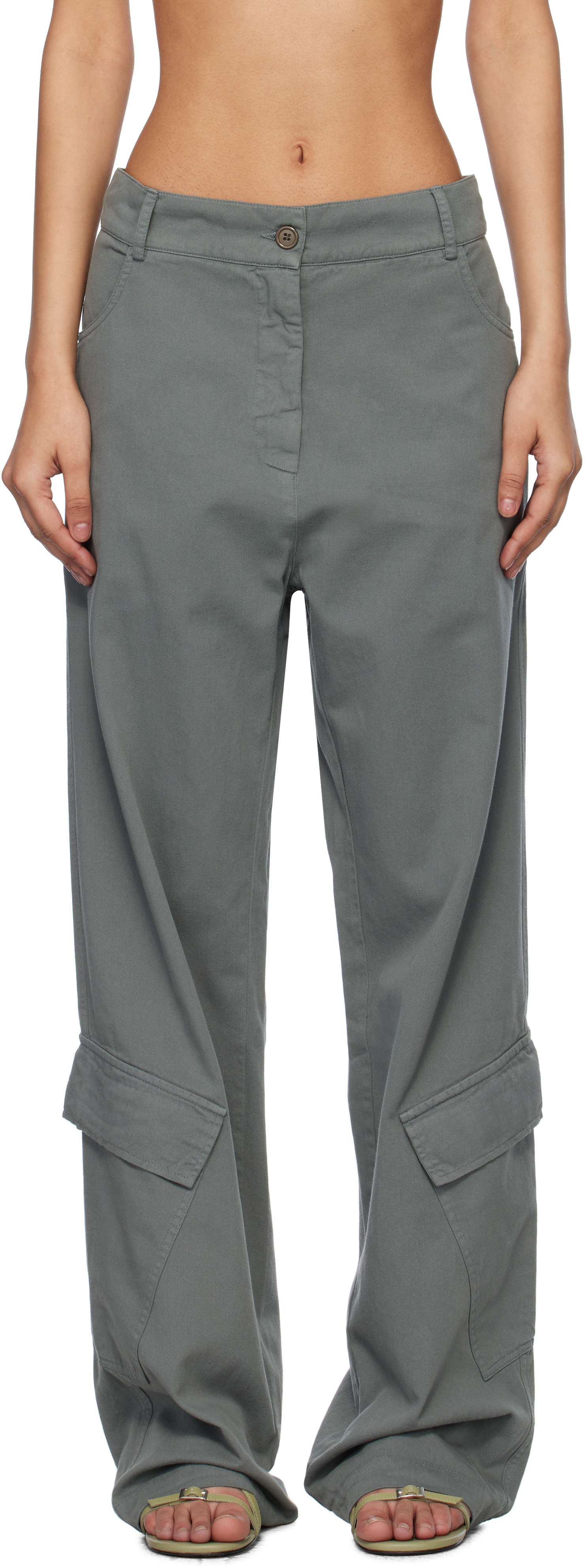 Gimaguas: Gray Irina Trousers | SSENSE