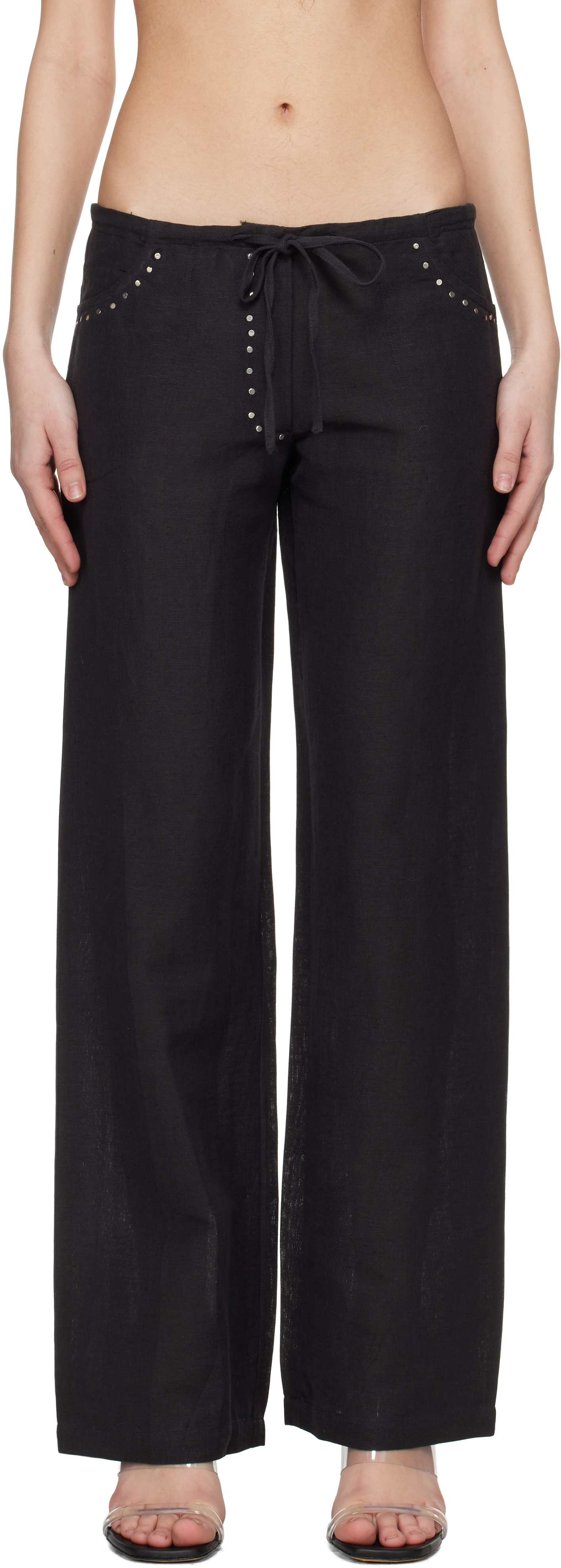 Black Delya Trousers