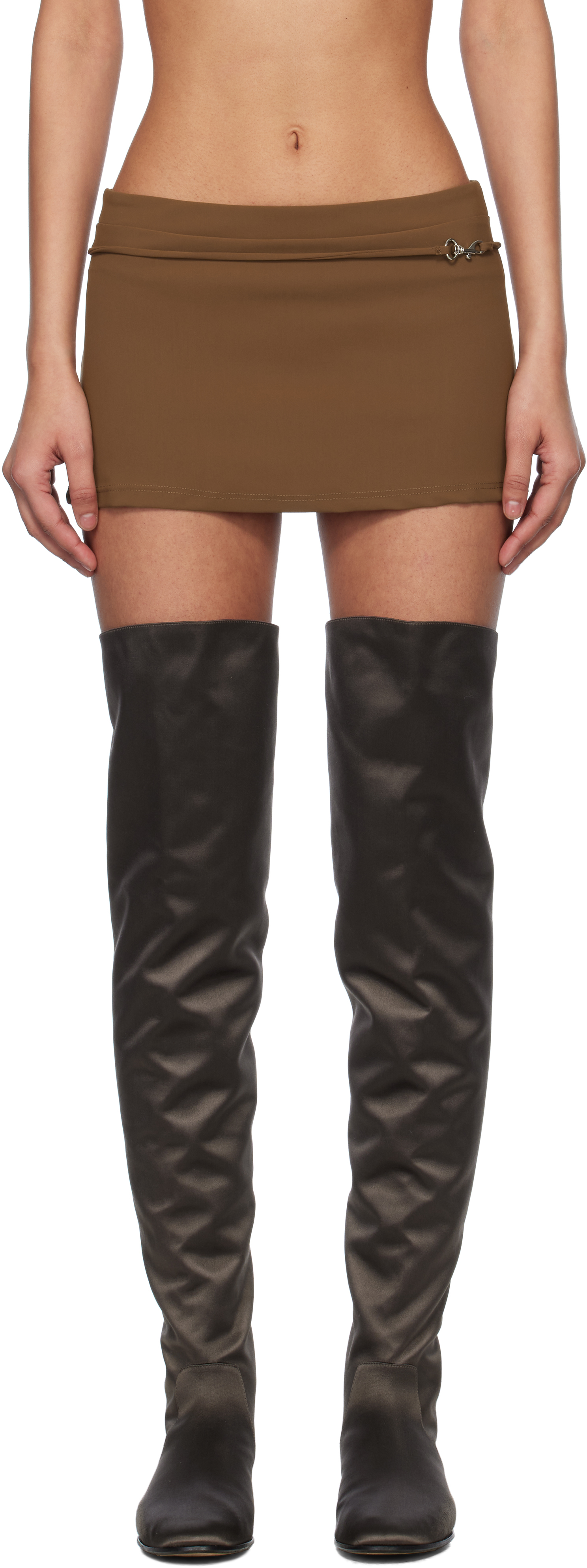 【関税込み】Gimaguas ブラウン Carolina ミニスカート Gimaguas: Brown Carolina Miniskirt | SSENSE