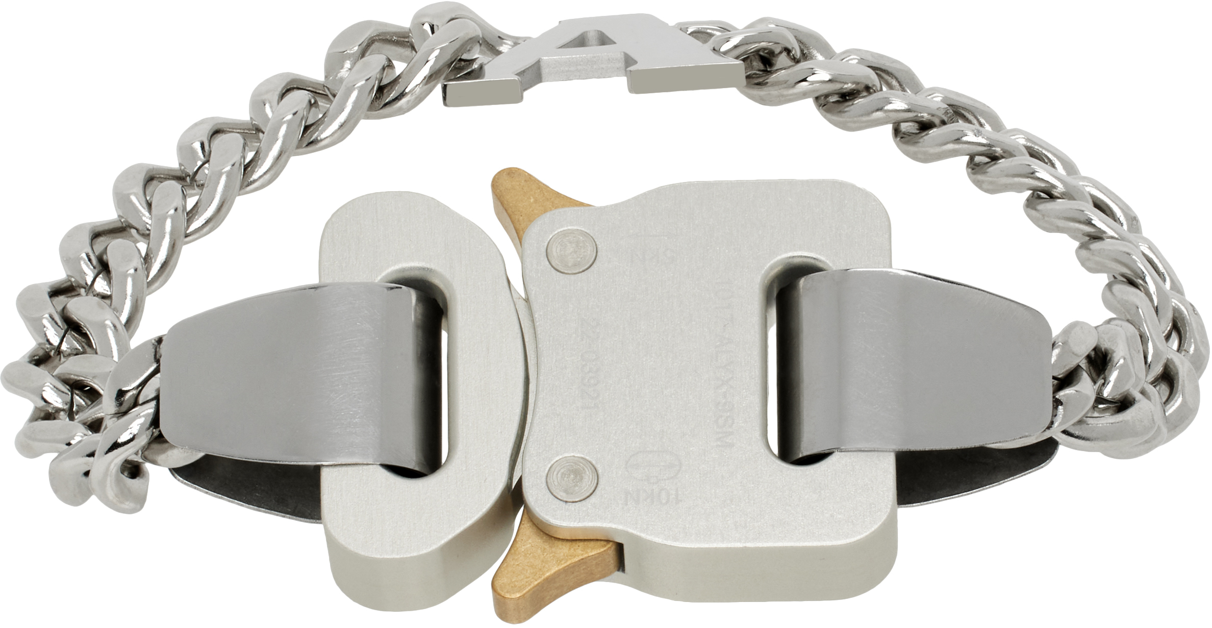 ブレスレット ALYX Buckle Charm Bracelet Silver AAUJW0212OT01GRY0002 AAUJW 1017 ALYX 9SM | BUCKLE BRACELET WITH CHARM | JEWELLERY