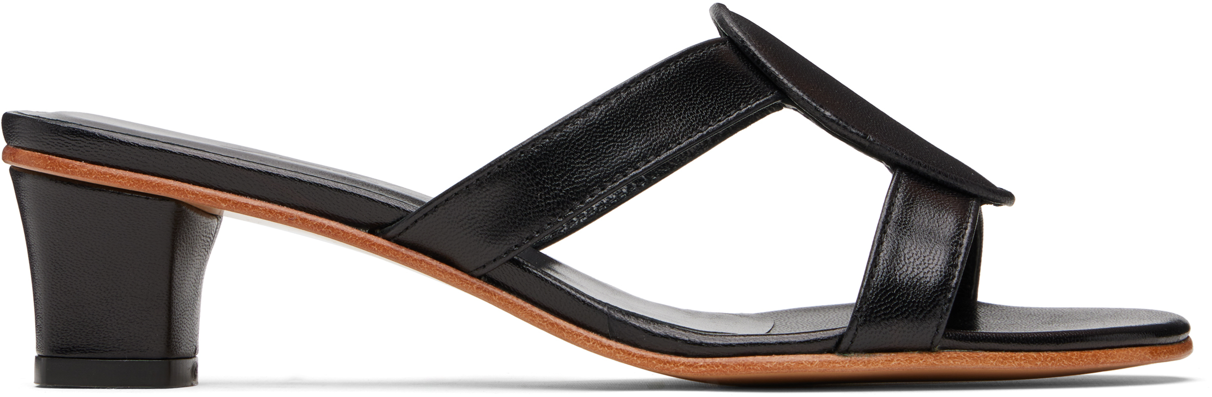 Black Medalia Heeled Sandals