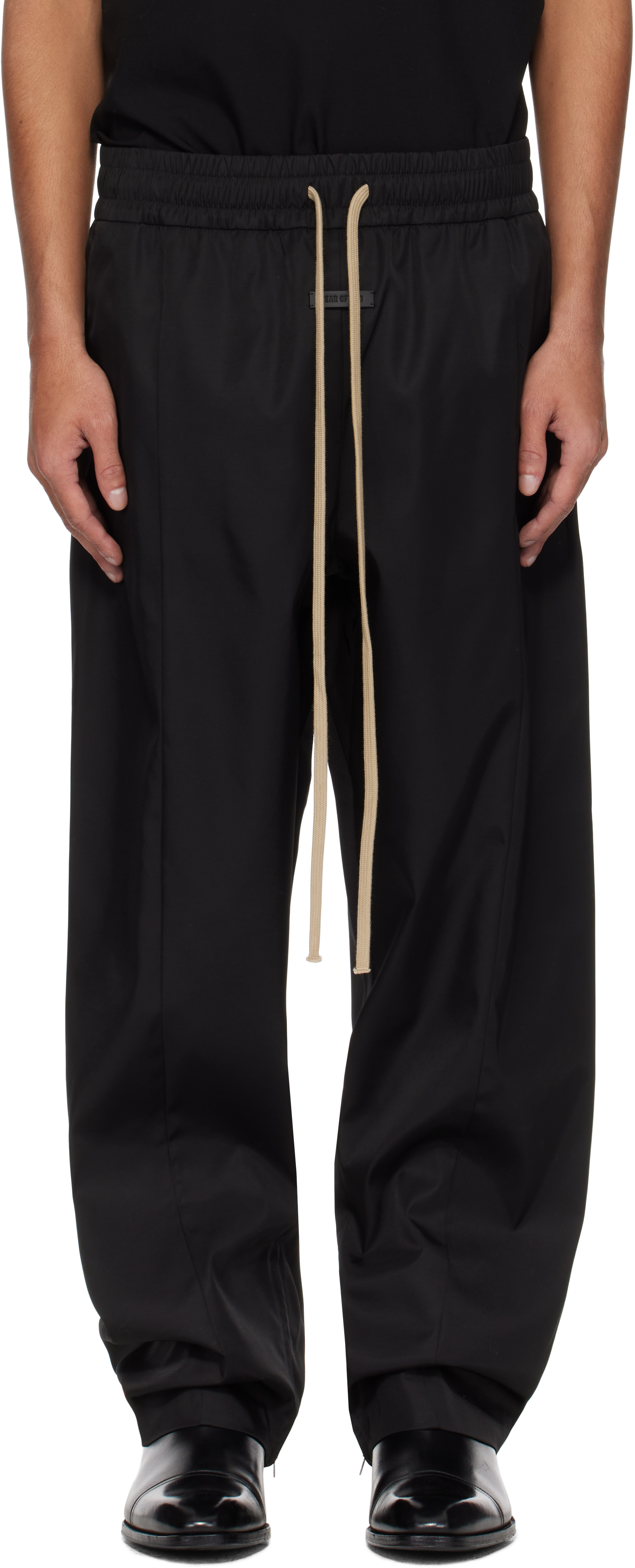 Black Center Seam Track Pants