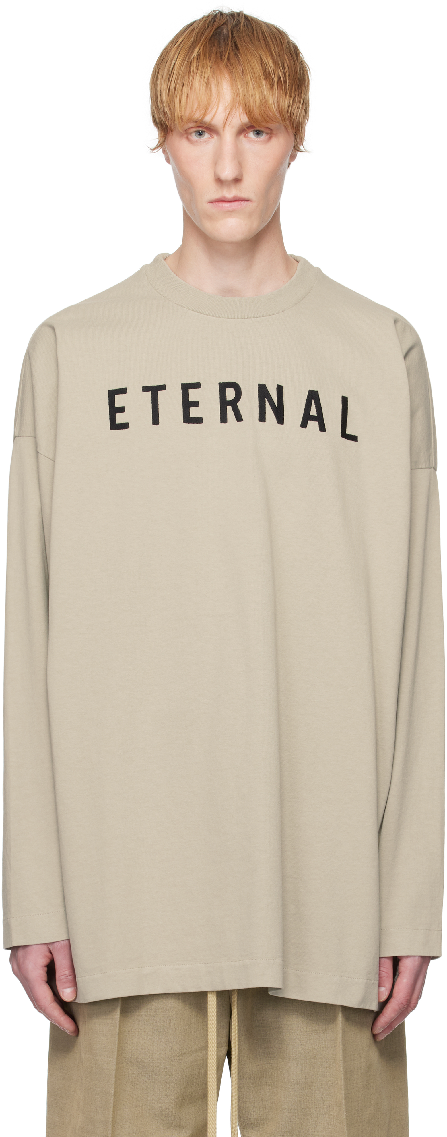 Fear Of God Gray 'eternal' Long Sleeve T-shirt