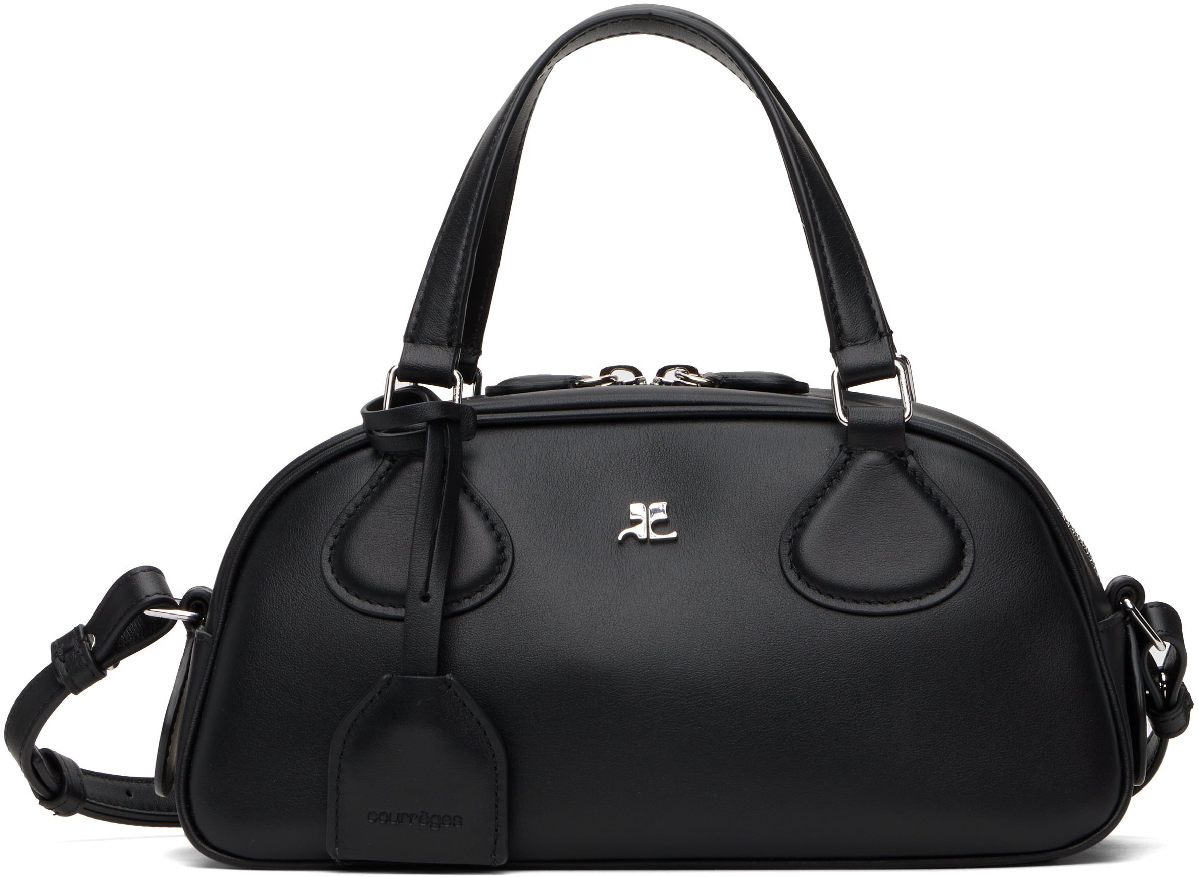 Courrèges White Friday Bowling Leather Bag