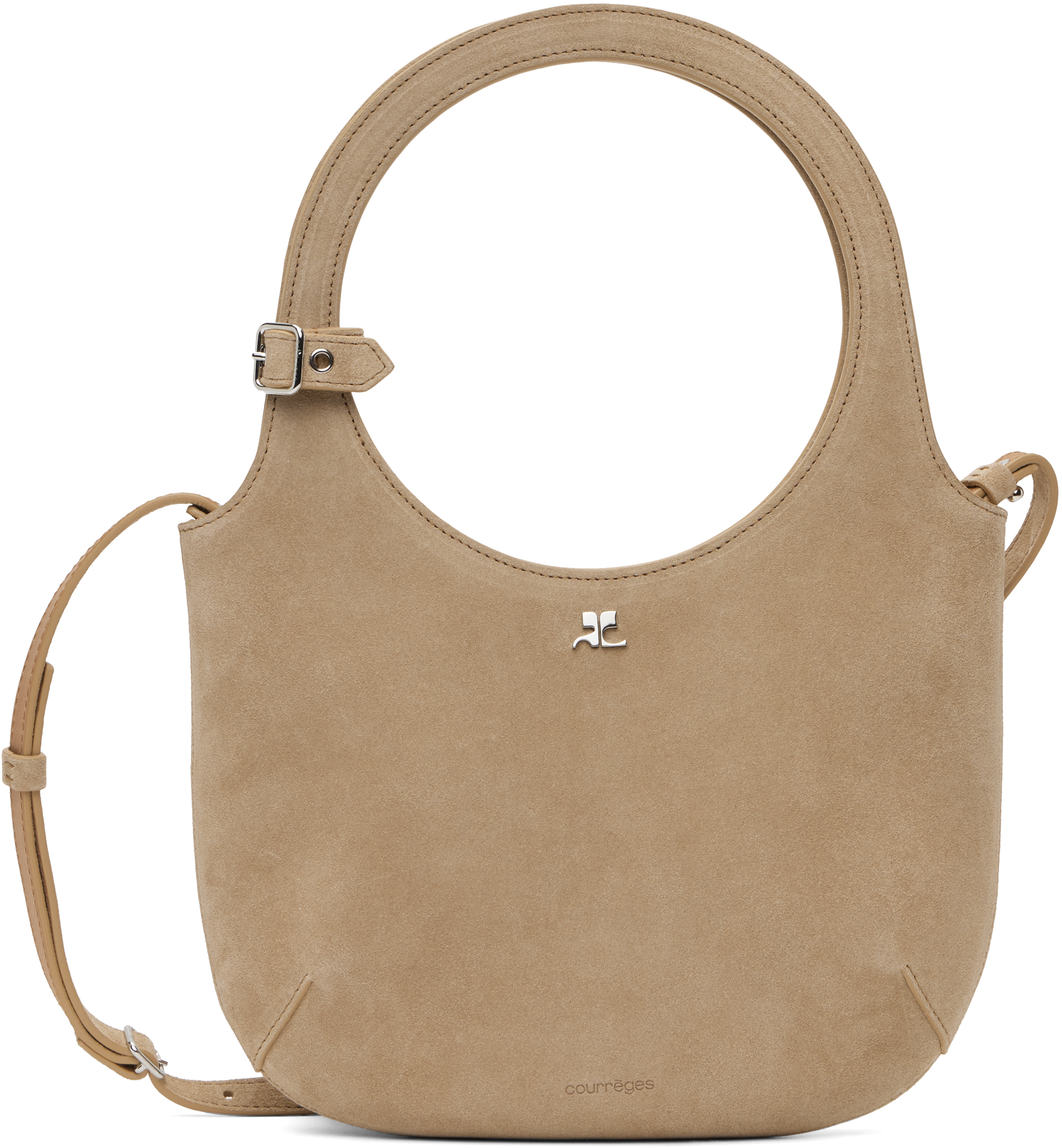 Courrèges Beige Holy Suede Bag