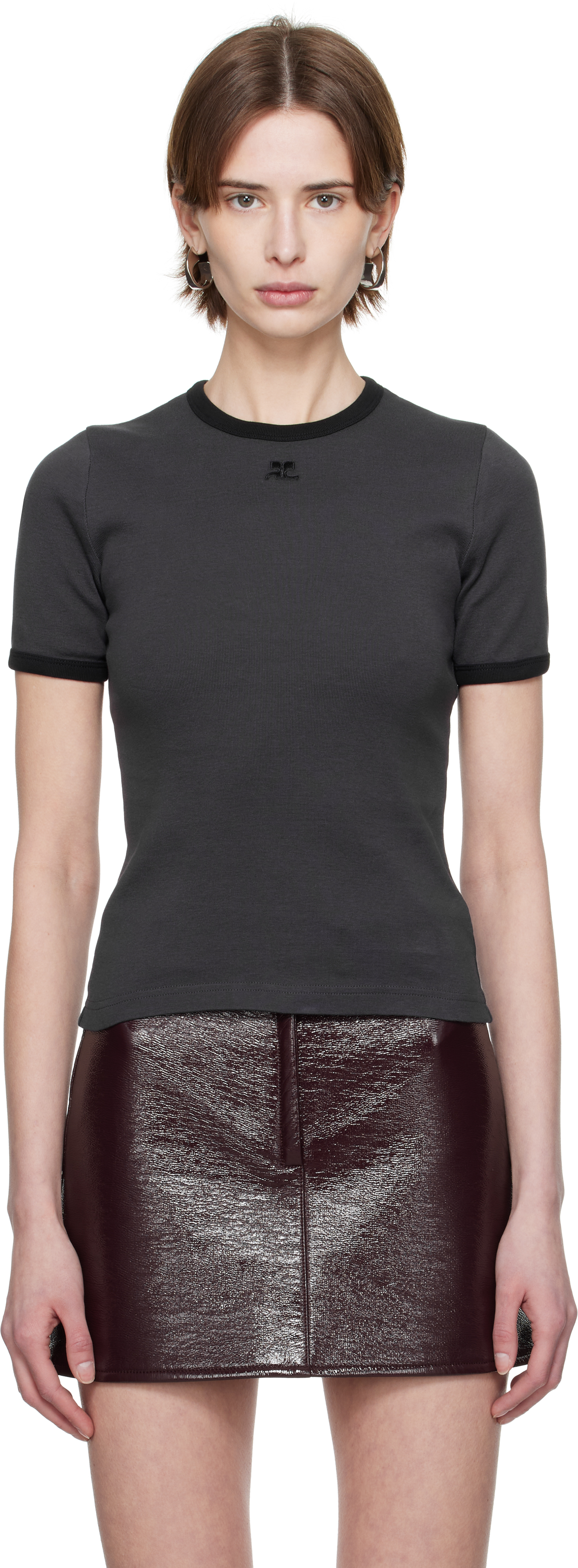 Tシャツ・カットソー COURREGES Women Tops 125MPU130FI 0049 9999 BLACK P00885558.jpg