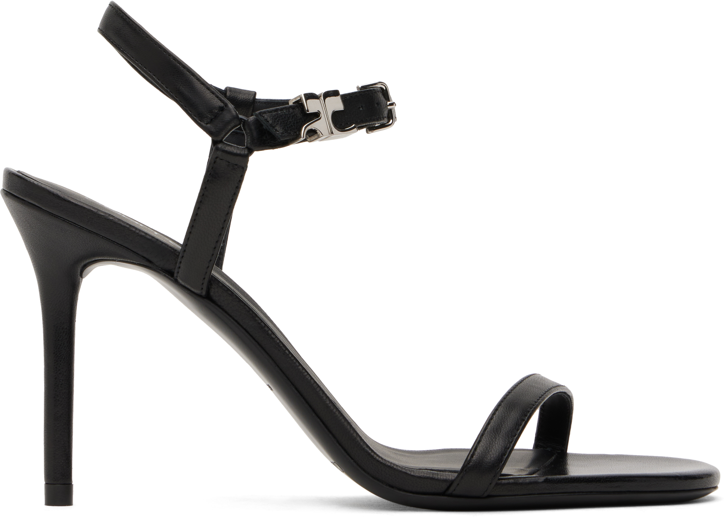 Black AC Heeled Sandals by Courrèges on Sale
