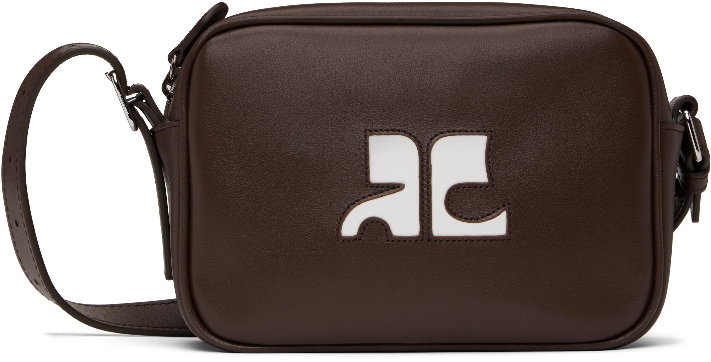 【関税込み】Courreges ブラウン Reedition レザー カメラバッグ Courrègesのブラウン Reedition レザー カメラバッグがセール中