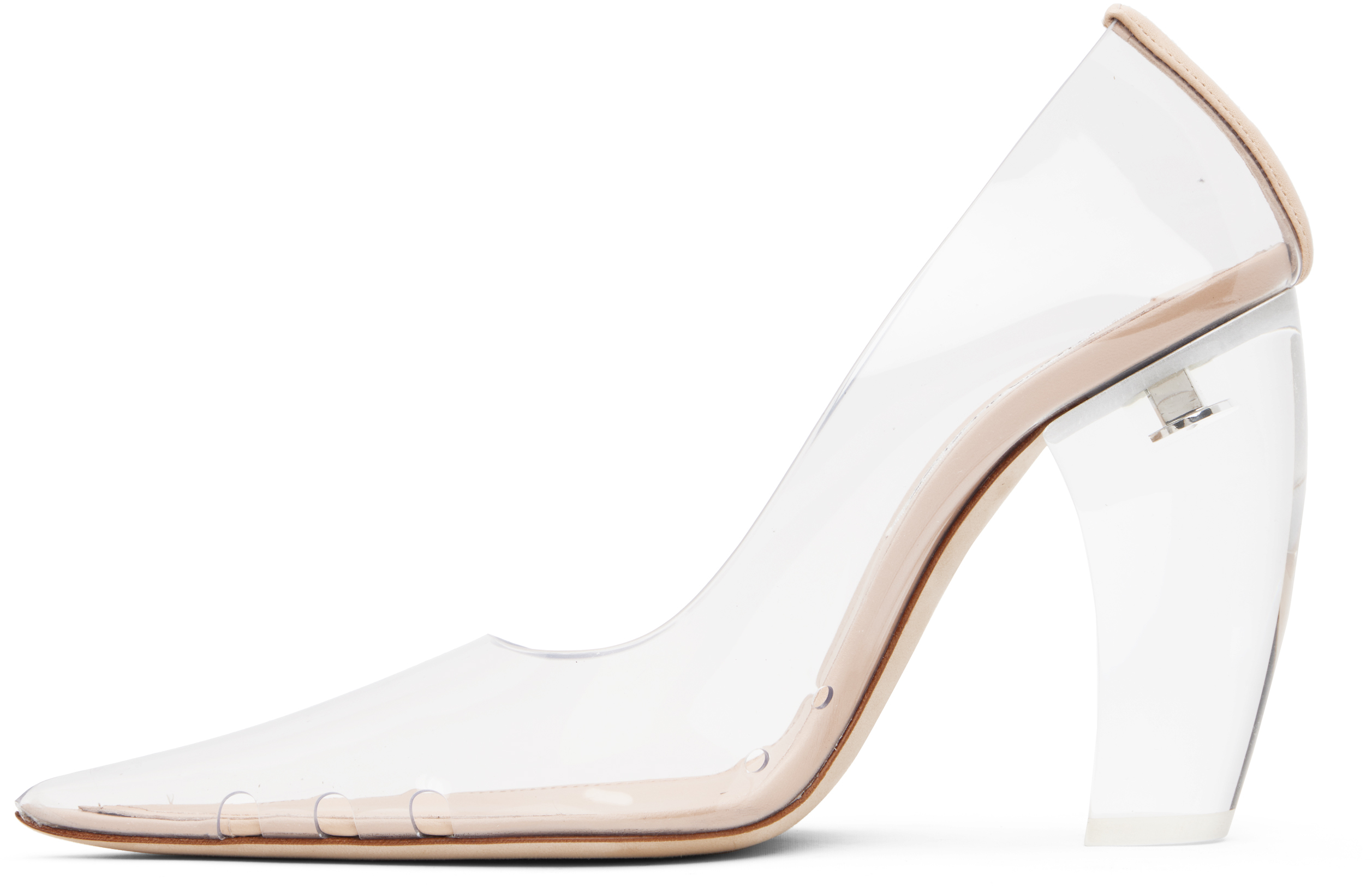 Victoria Beckham Transparent Pump Plexi Heels In Nude