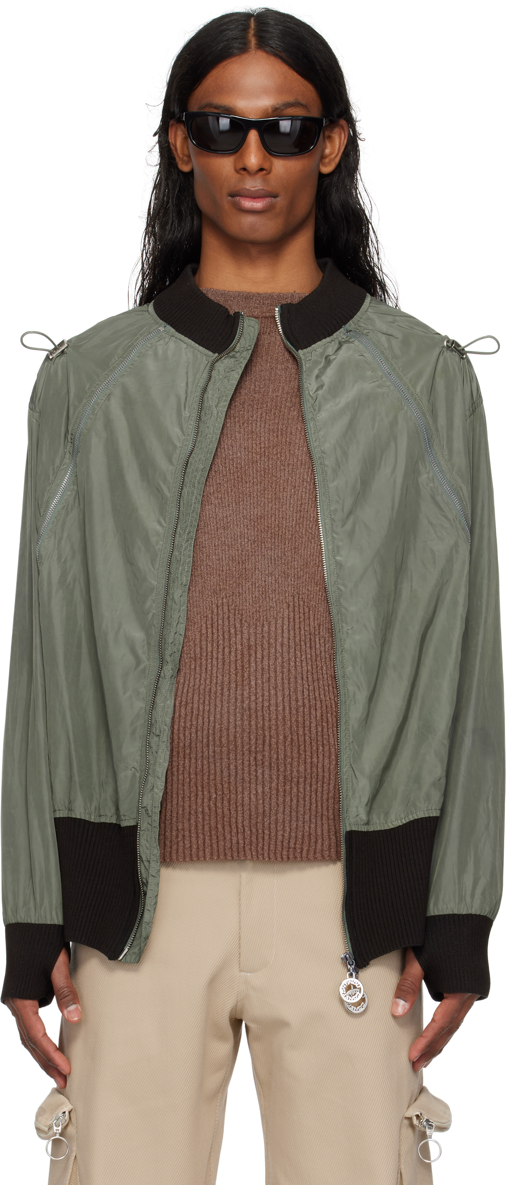 【関税込み】Charlie Constantinou ブラウン Hybrid フーディ Charlie Constantinou for Men FW25 Collection | SSENSE