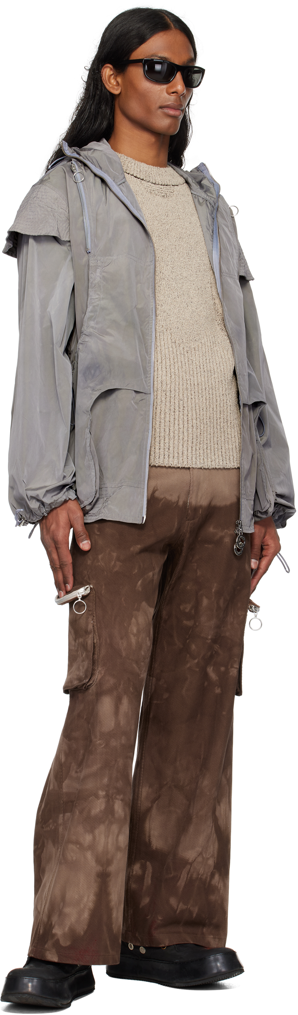 Charlie Constantinou Ssense Exclusive Gray Technical 2.0 Jacket In Graphite (dark Grey)