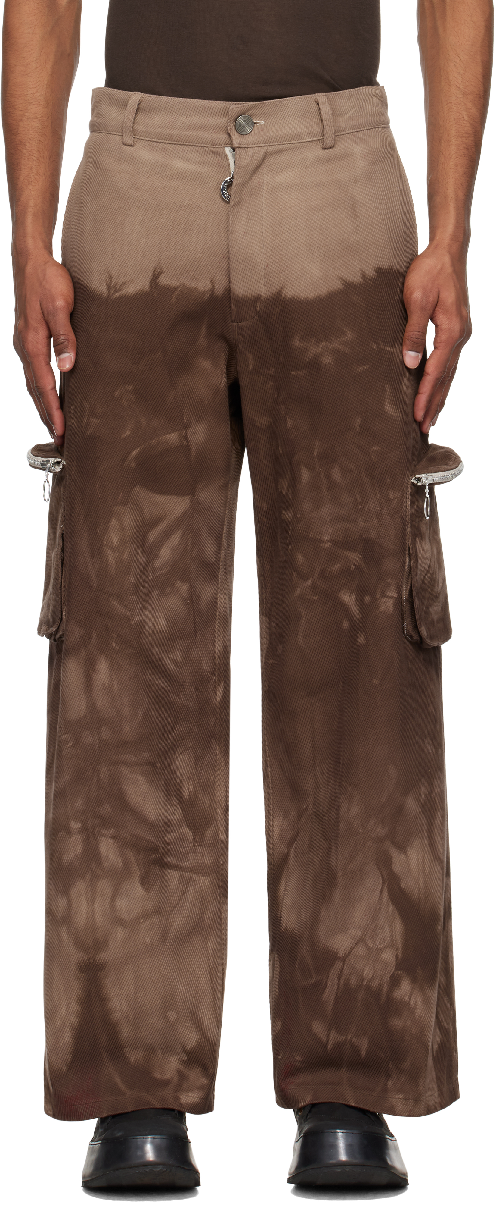Brown Multi Pocket Cargo Pants