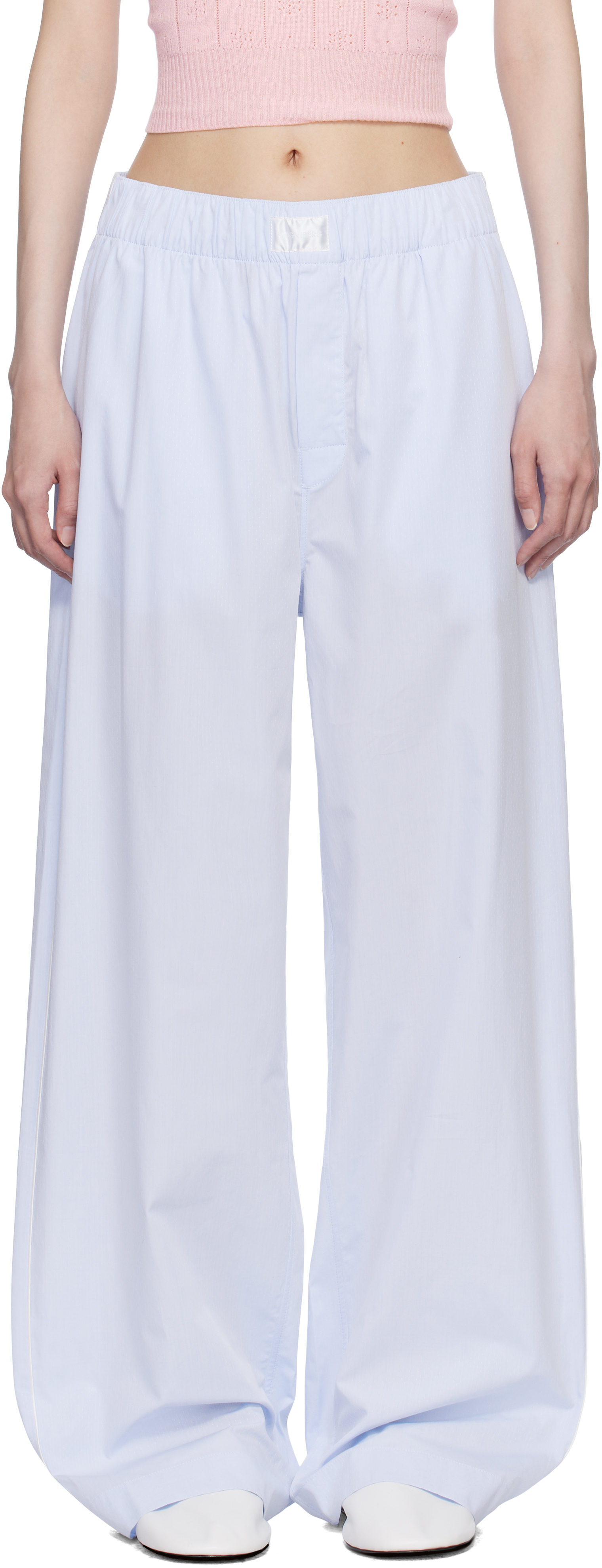 【関税込み】MAGNIBERG ブルー Dolce パジャマパンツ Blue Dolce Pyjama Pants by MAGNIBERG on Sale
