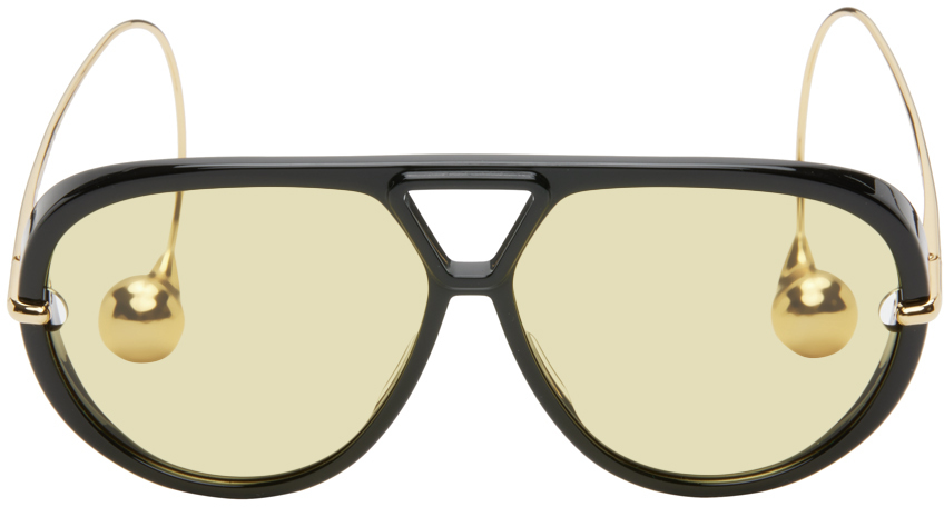 Black Drop Aviator Sunglasses