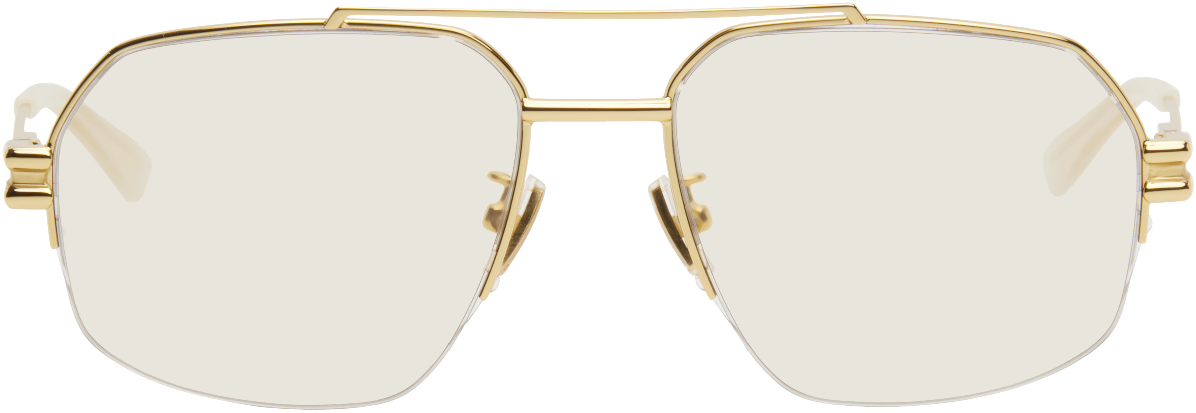 Gold New Classic Metal Navigator Sunglasses