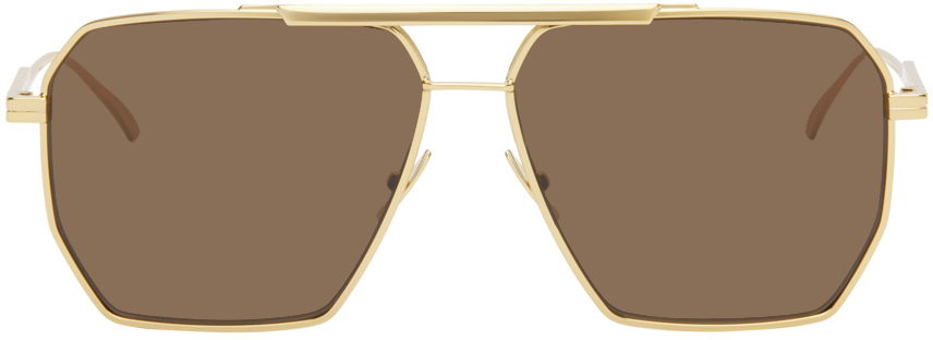 Gold Classic Aviator Sunglasses