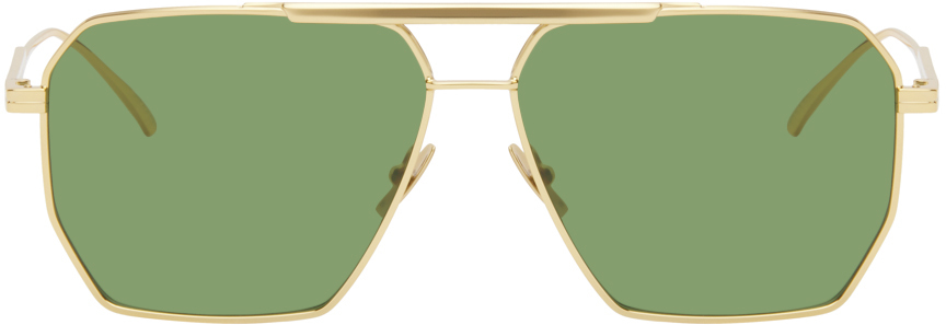 Gold Classic Aviator Sunglasses