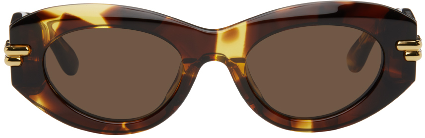 Tortoiseshell Mitre Oval Sunglasses