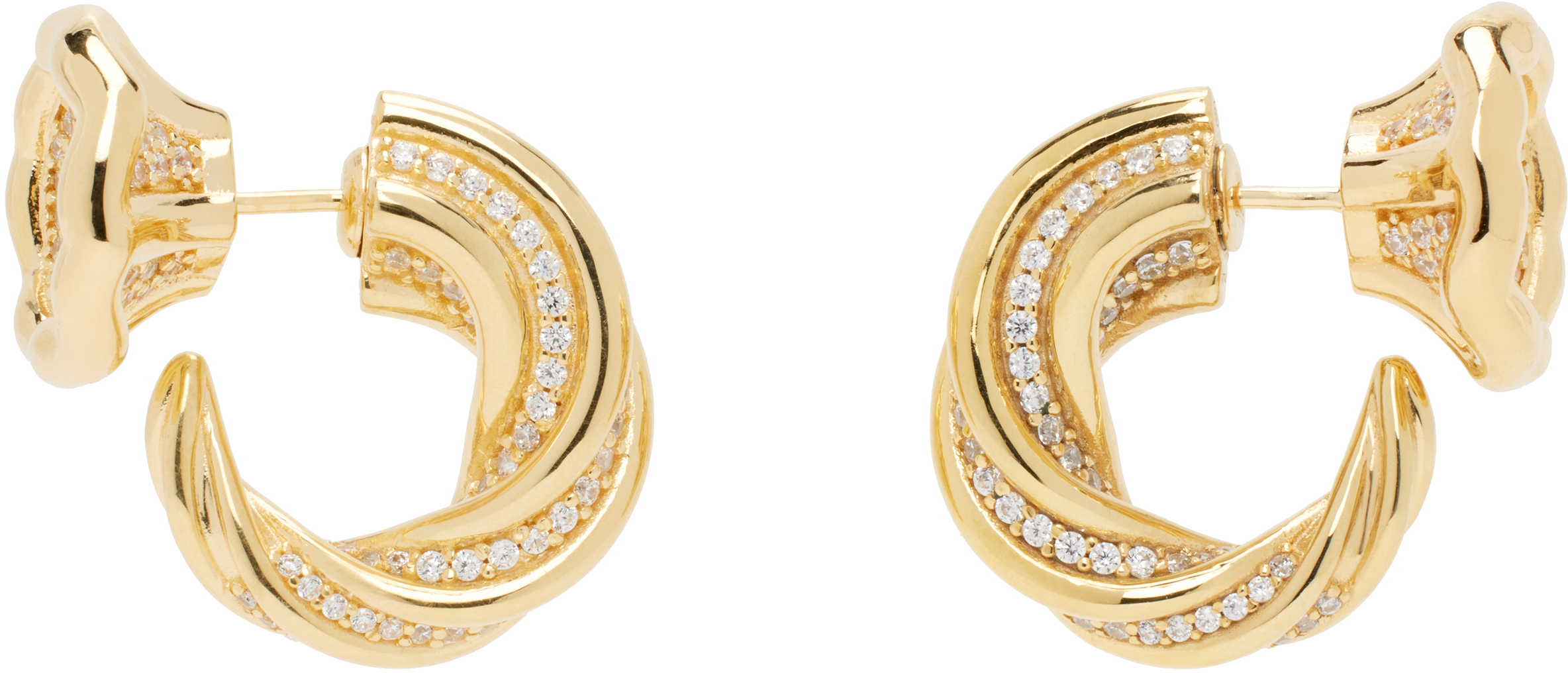 Bottega Veneta直営店 Knot ピアス silver,18K yellow gold Medium-795805V507D8119_A.jpg?v=1