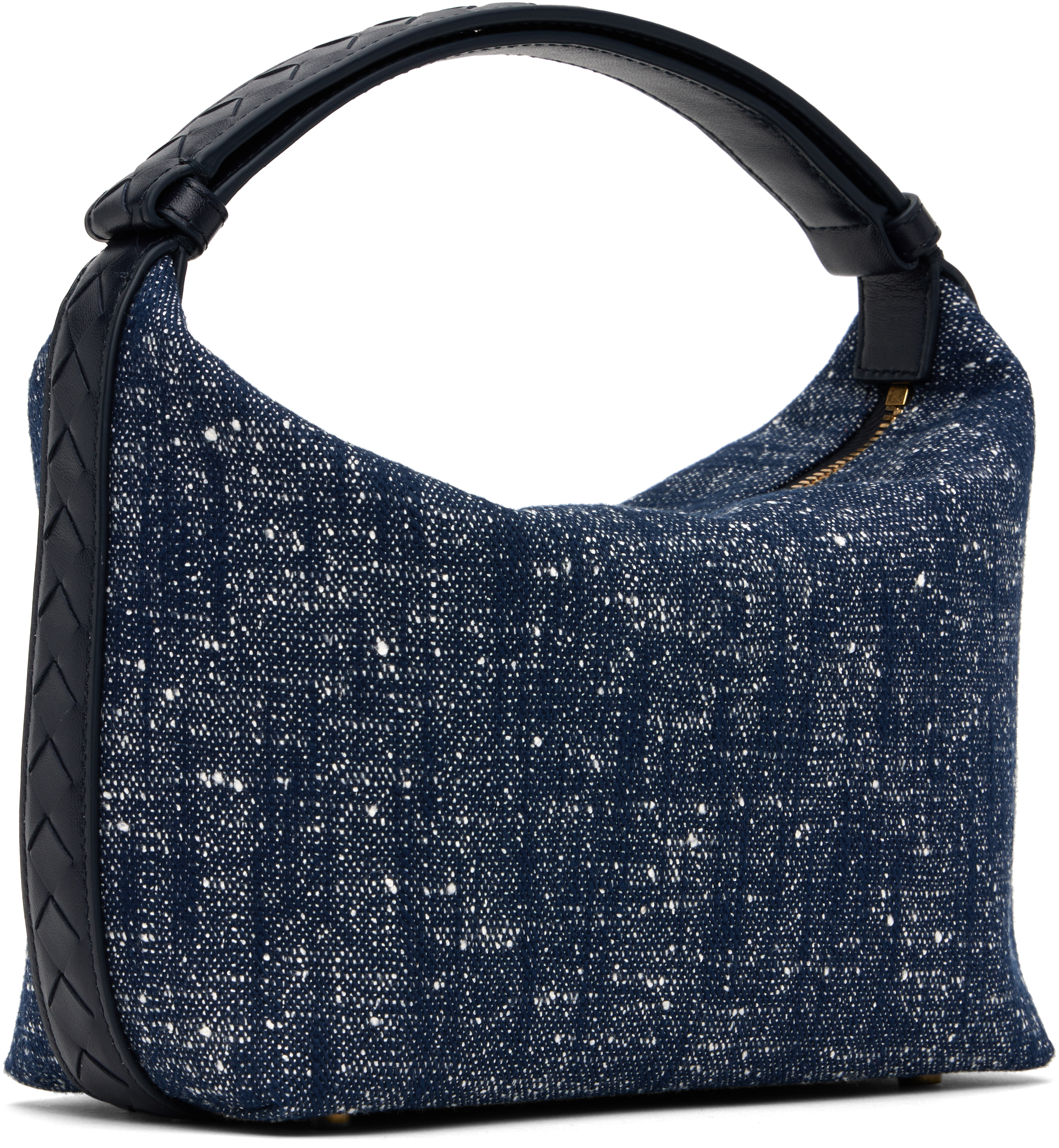 Bottega Veneta Navy & White Wallace Bag In 8766 Navy-whit/spa/s