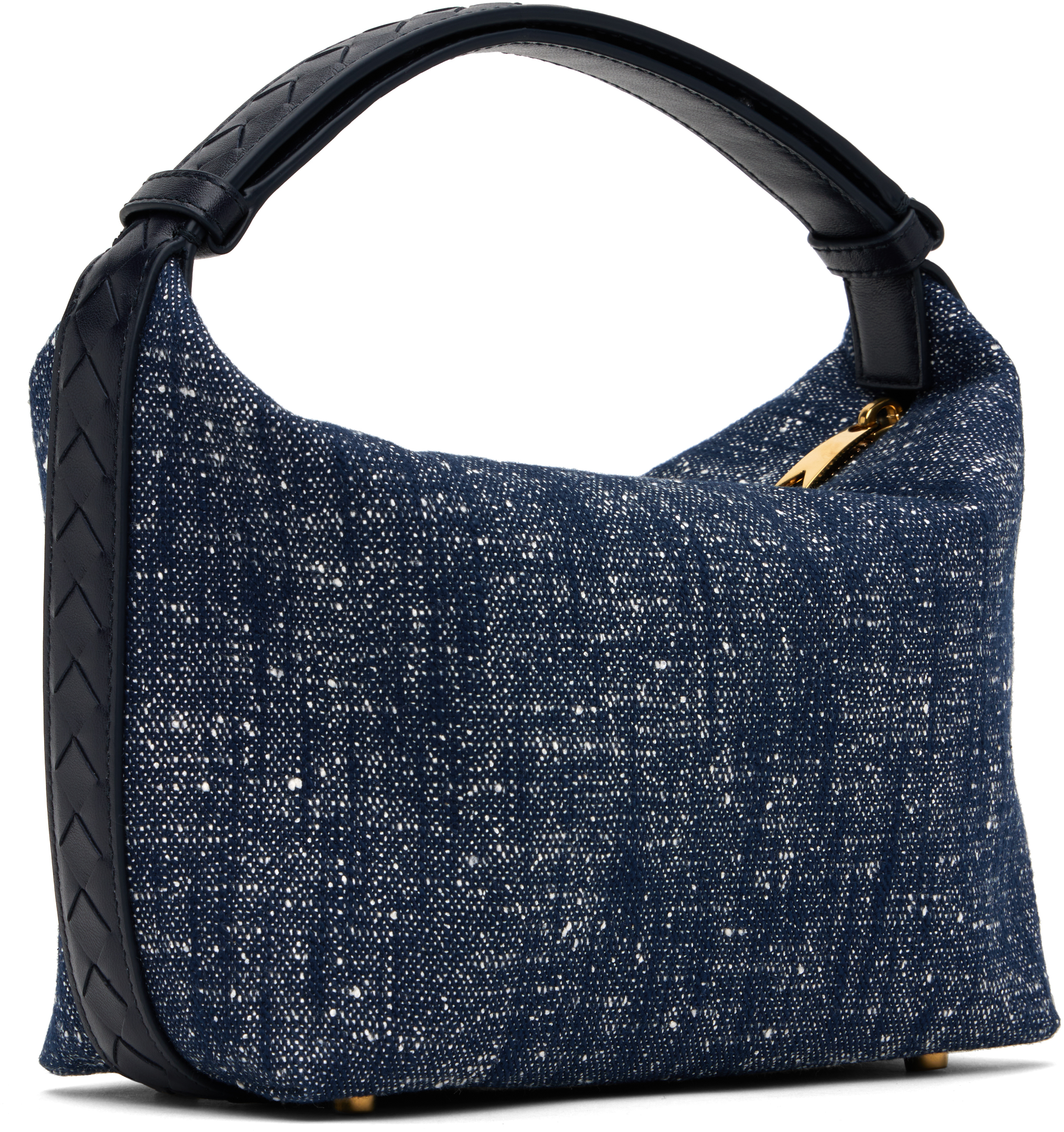 Bottega Veneta Navy & White Wallace Bag In 8766 Navy-whit/spa/s
