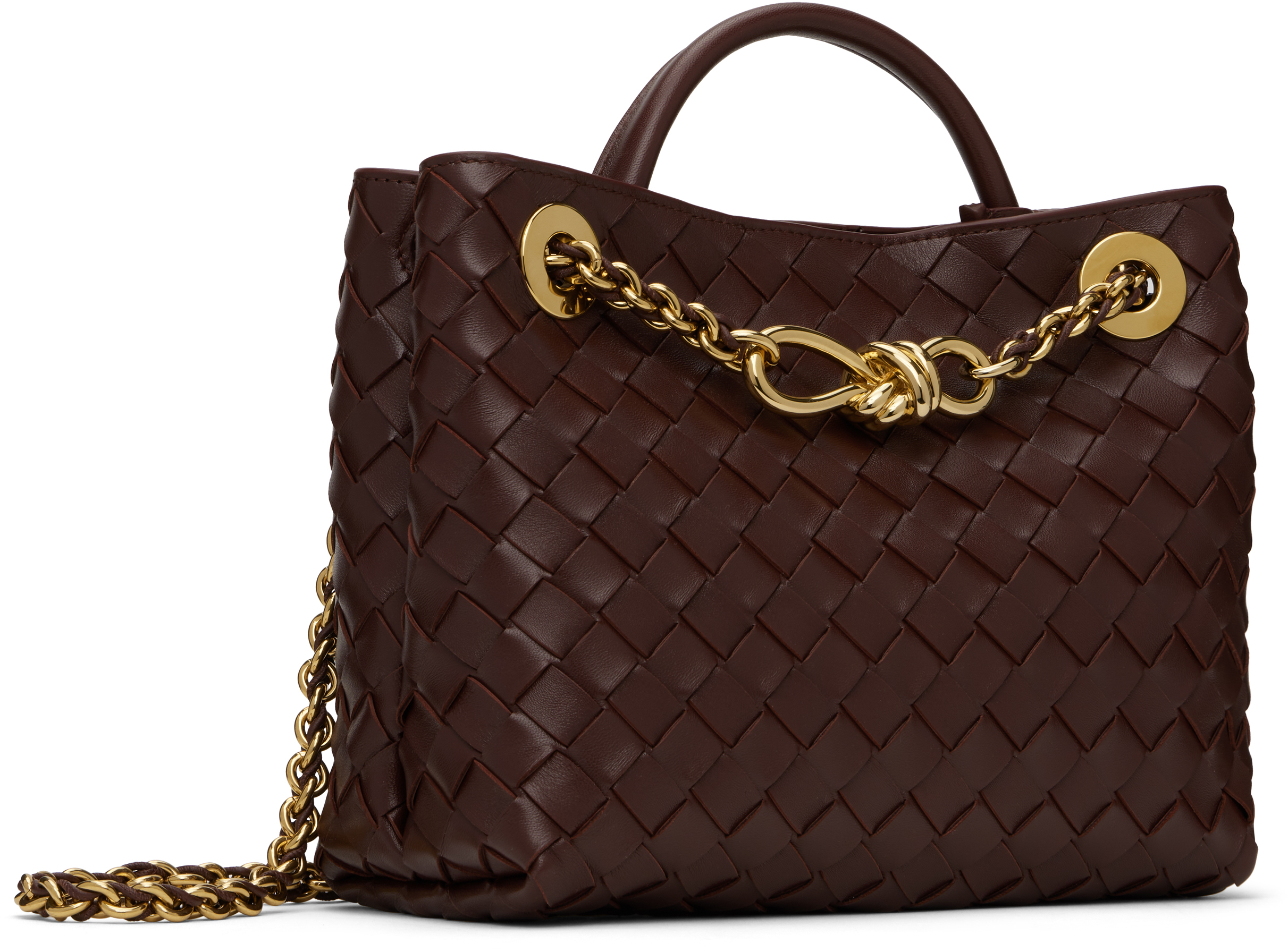 Sac Andiamo Petit Bottega Veneta Marron Sapele