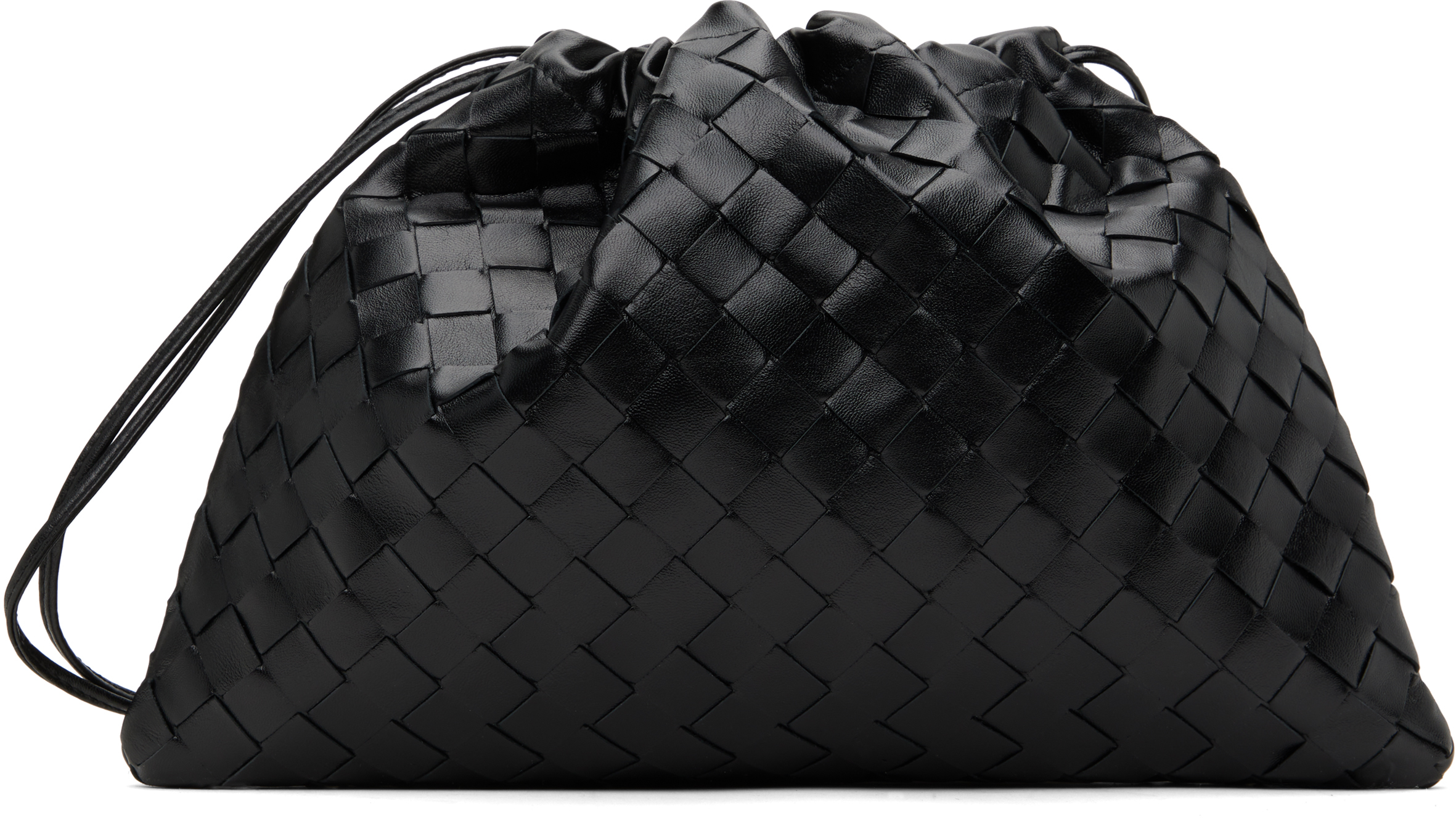 Shop Bottega Veneta Black Dustbag Bag In 8425 Black-gold