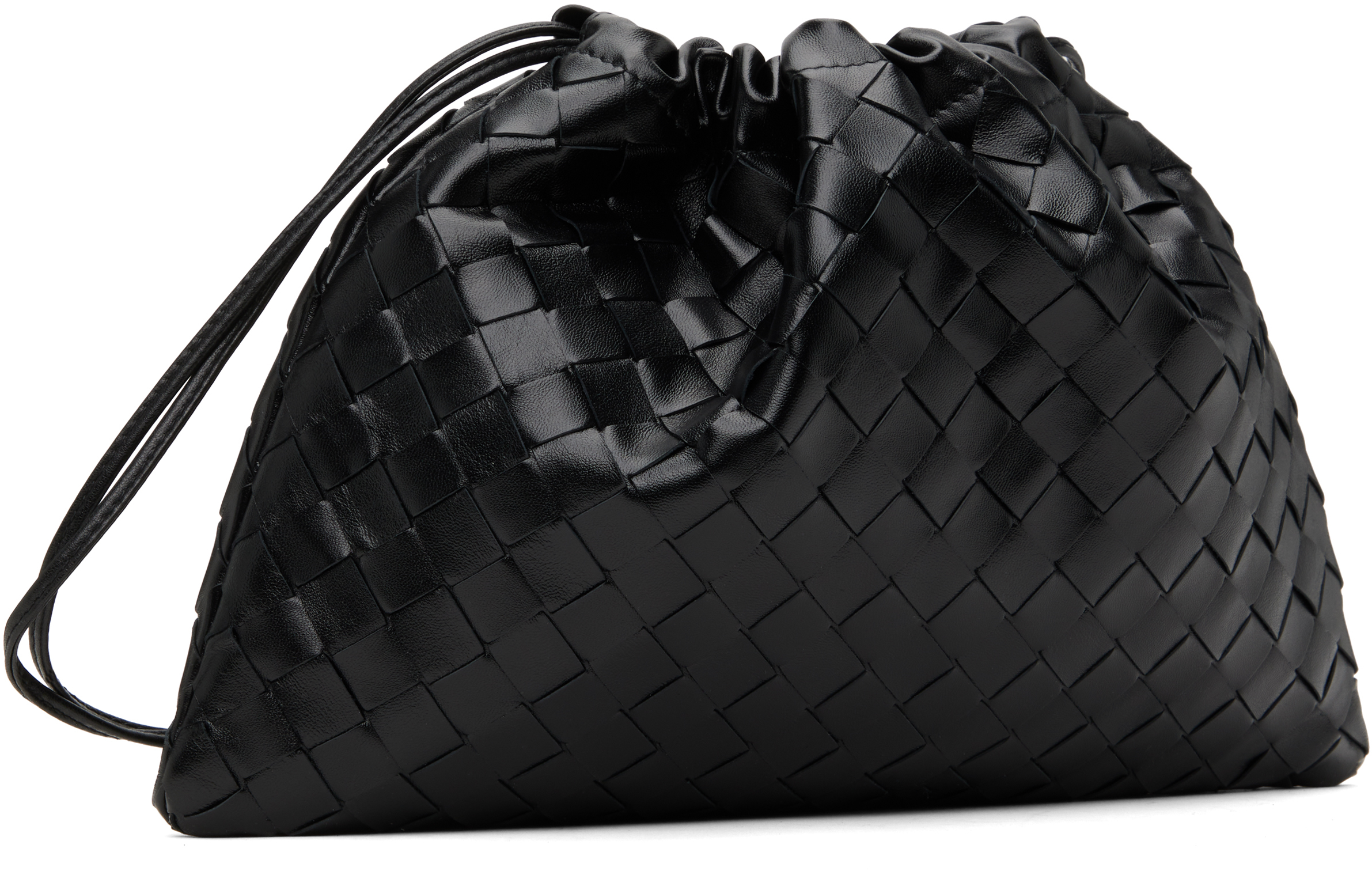 Shop Bottega Veneta Black Dustbag Bag In 8425 Black-gold