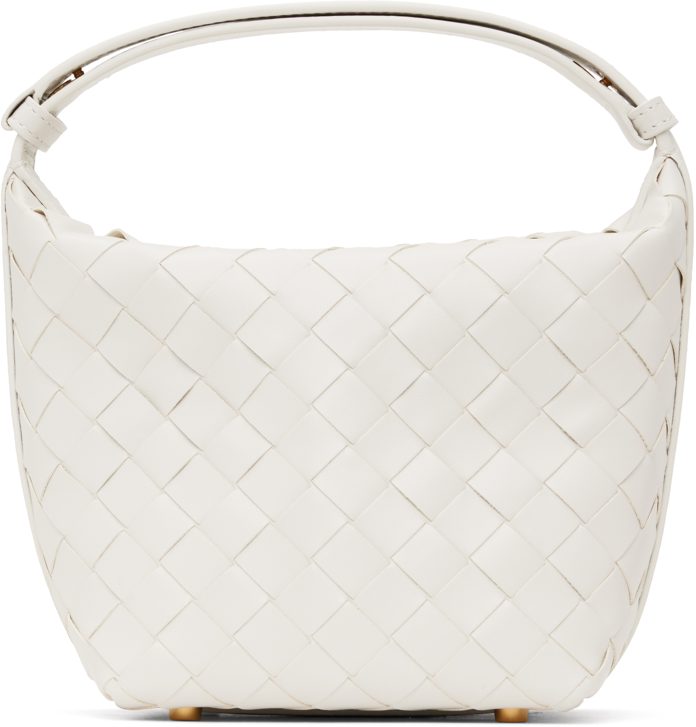 【関税込み】Bottega Veneta オフホワイト Wallace バッグ Bottega Veneta: White Micro Wallace Bag | SSENSE