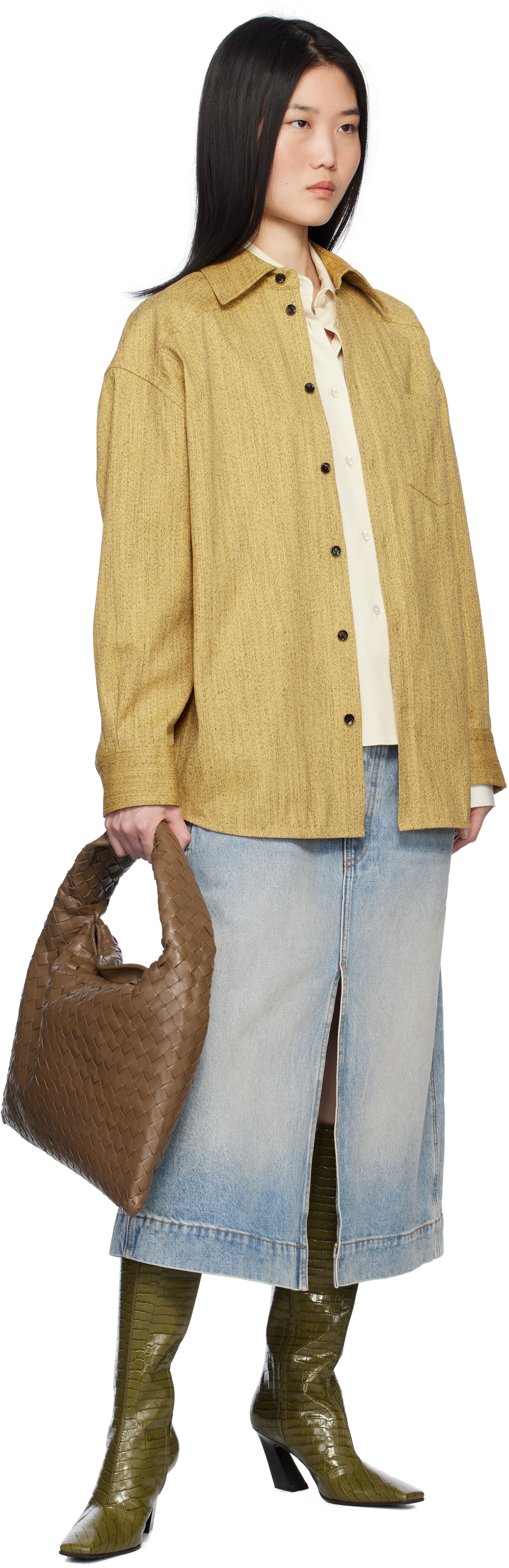 Bottega Veneta Hop Small Leather Shoulder Bag In 2360 Pinecone-m Bras