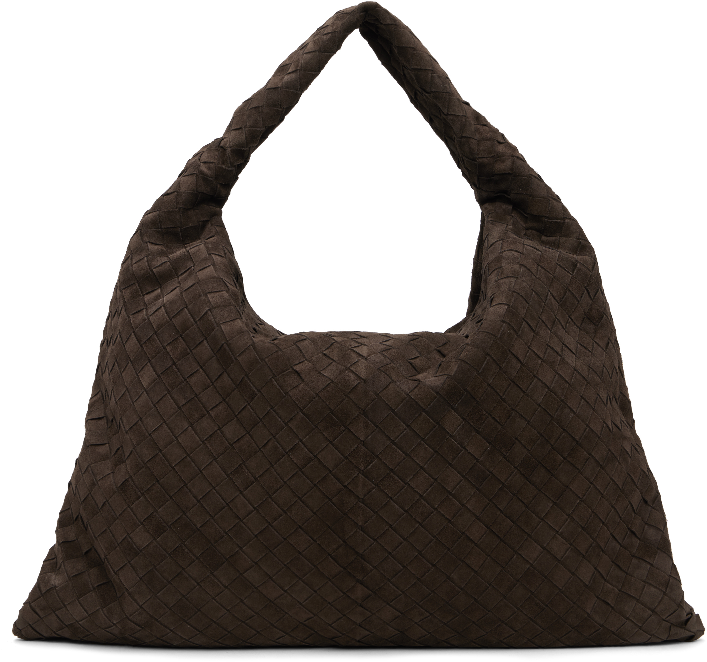 Bottega Veneta Brown Large Hop Bag In 2190 Fondant-m Brass