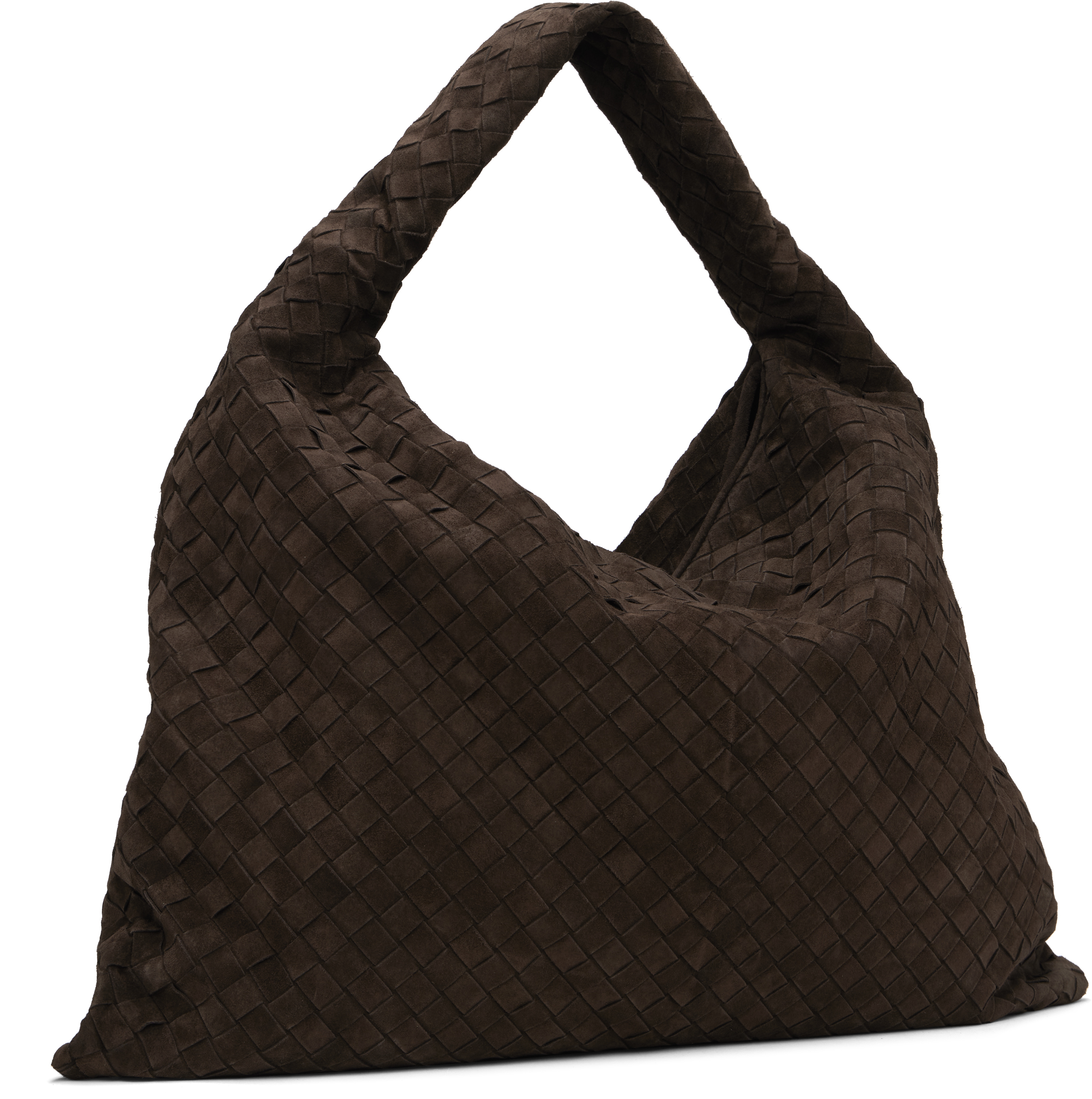 Bottega Veneta Brown Large Hop Bag In 2190 Fondant-m Brass