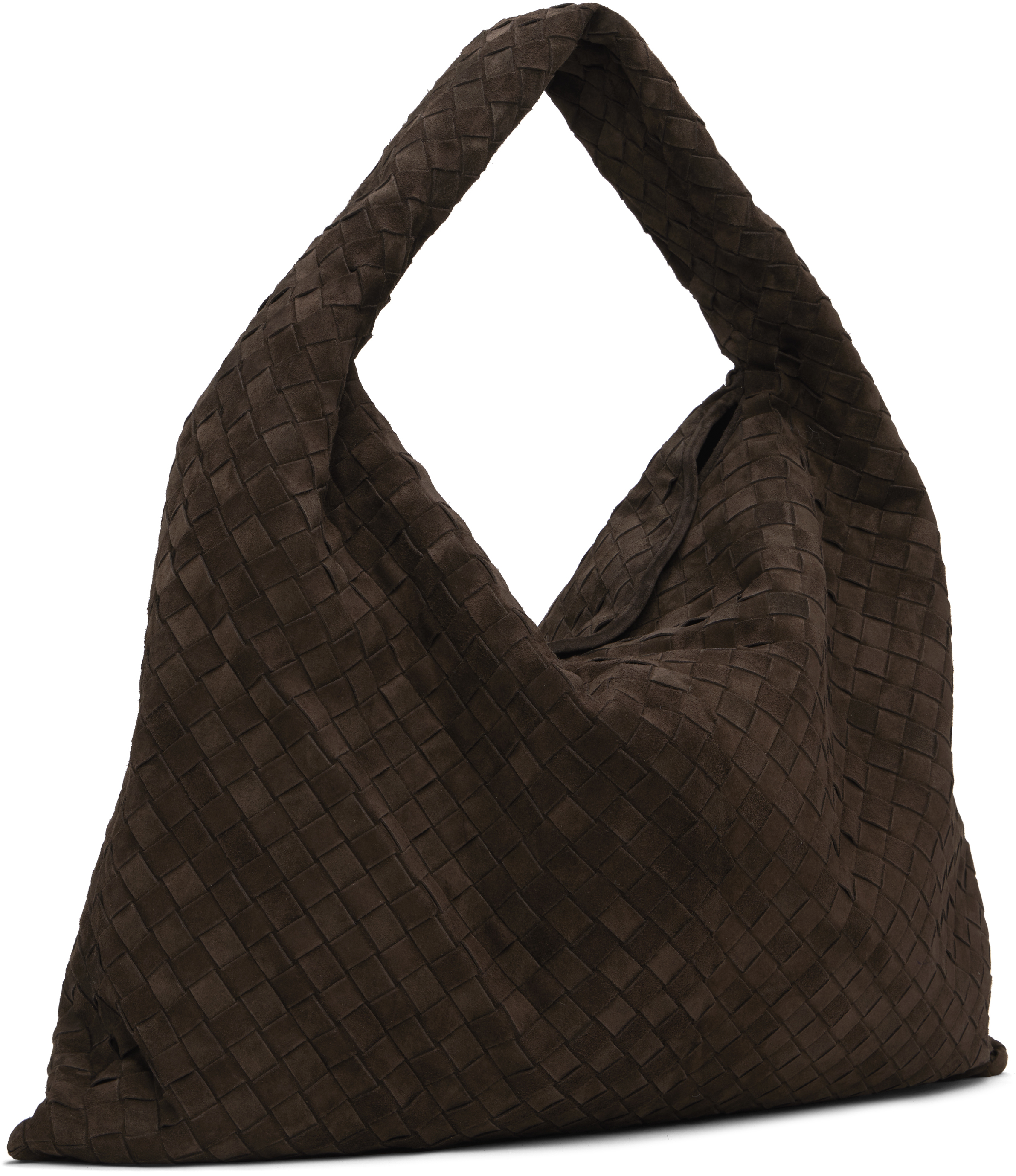 Bottega Veneta Brown Large Hop Bag In 2190 Fondant-m Brass