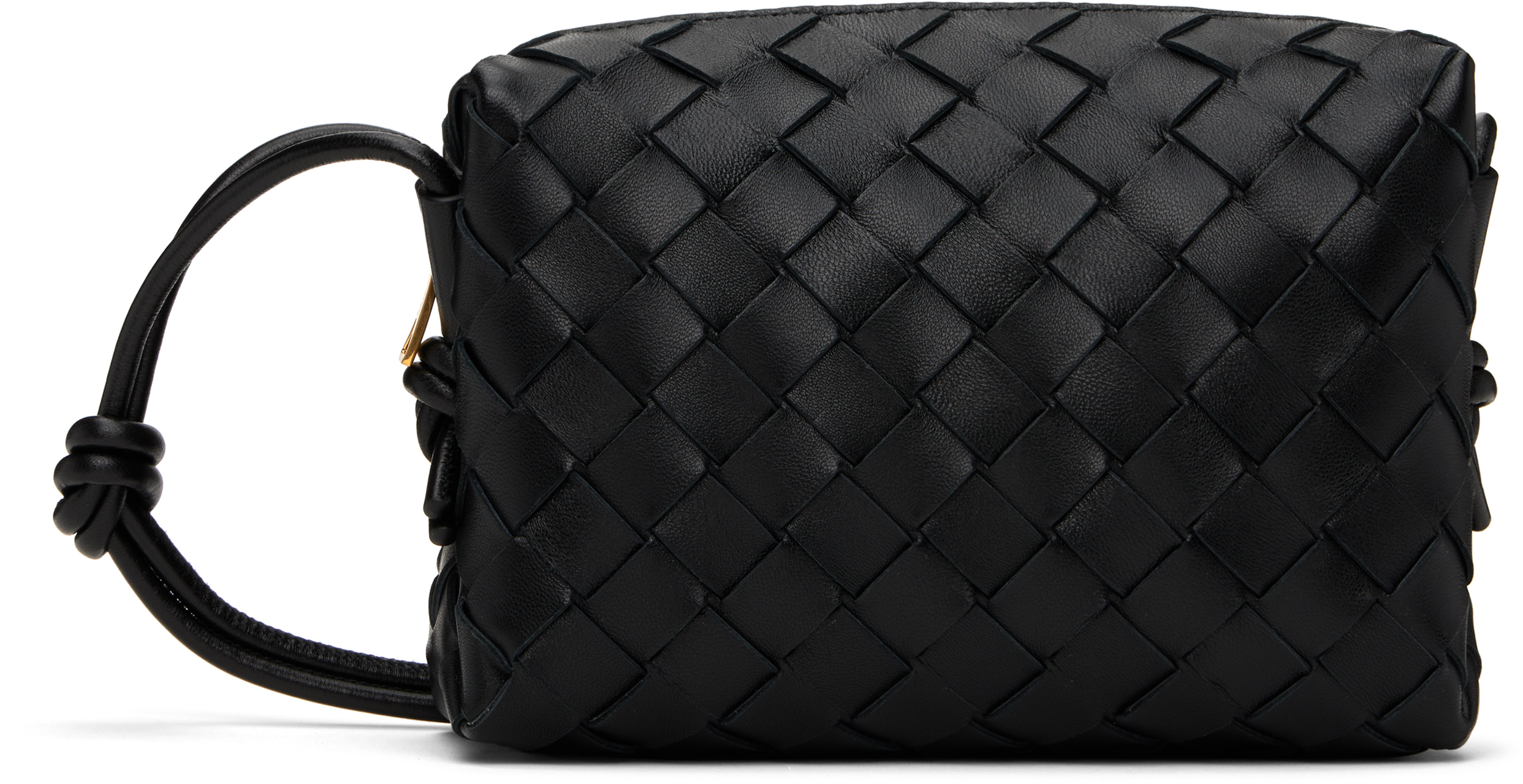 BOTTEGA VENETA BLACK INTRECCIATO CONCERT BAG