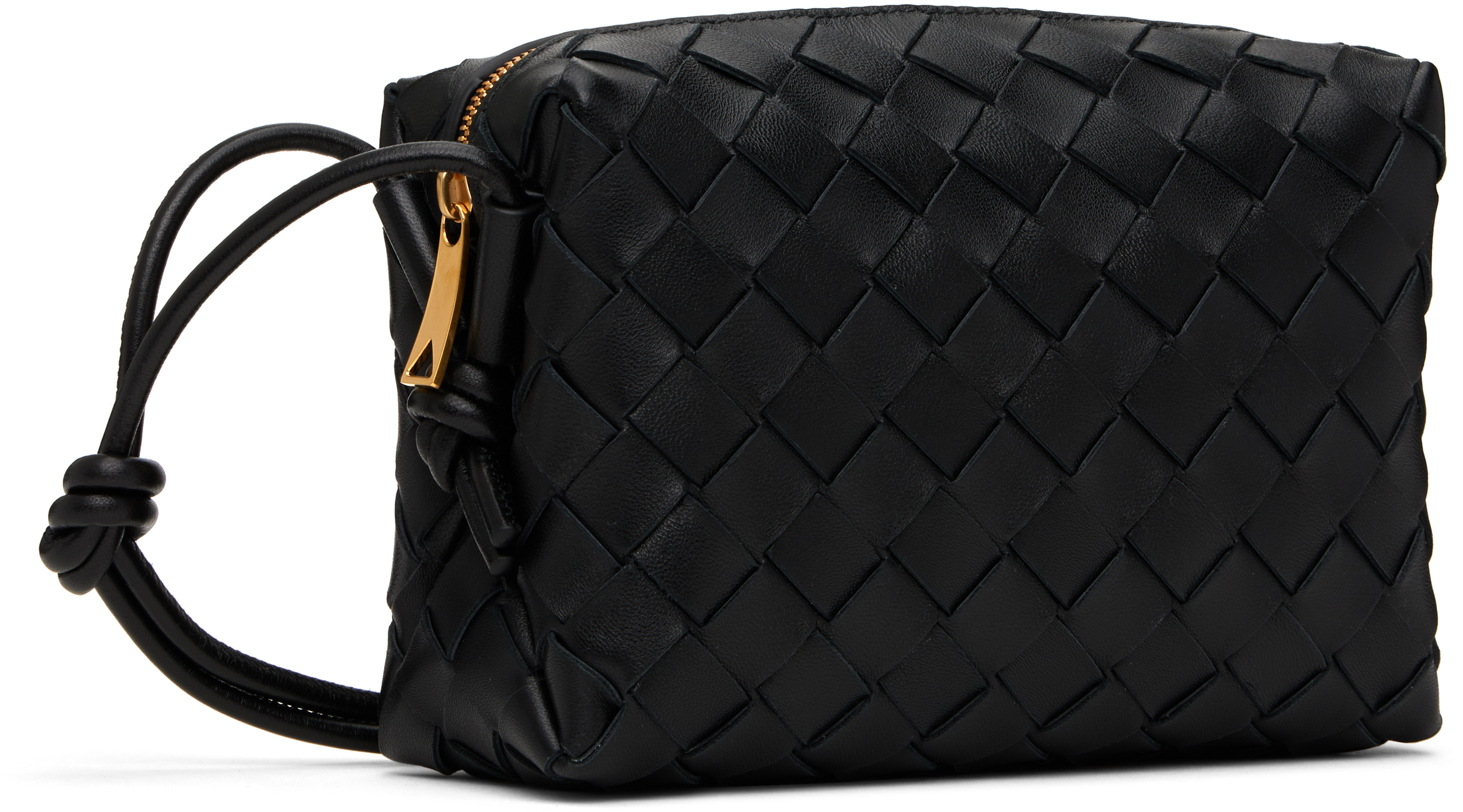 BOTTEGA VENETA BLACK INTRECCIATO CONCERT BAG